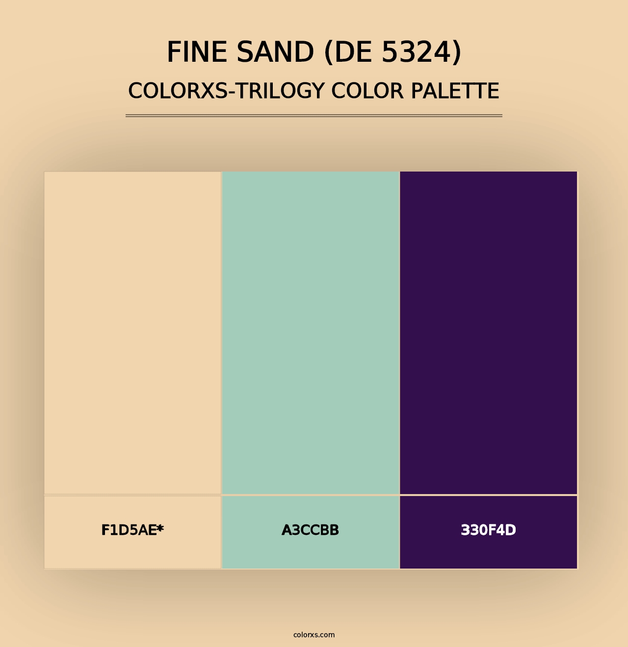 Fine Sand (DE 5324) - Colorxs Trilogy Palette