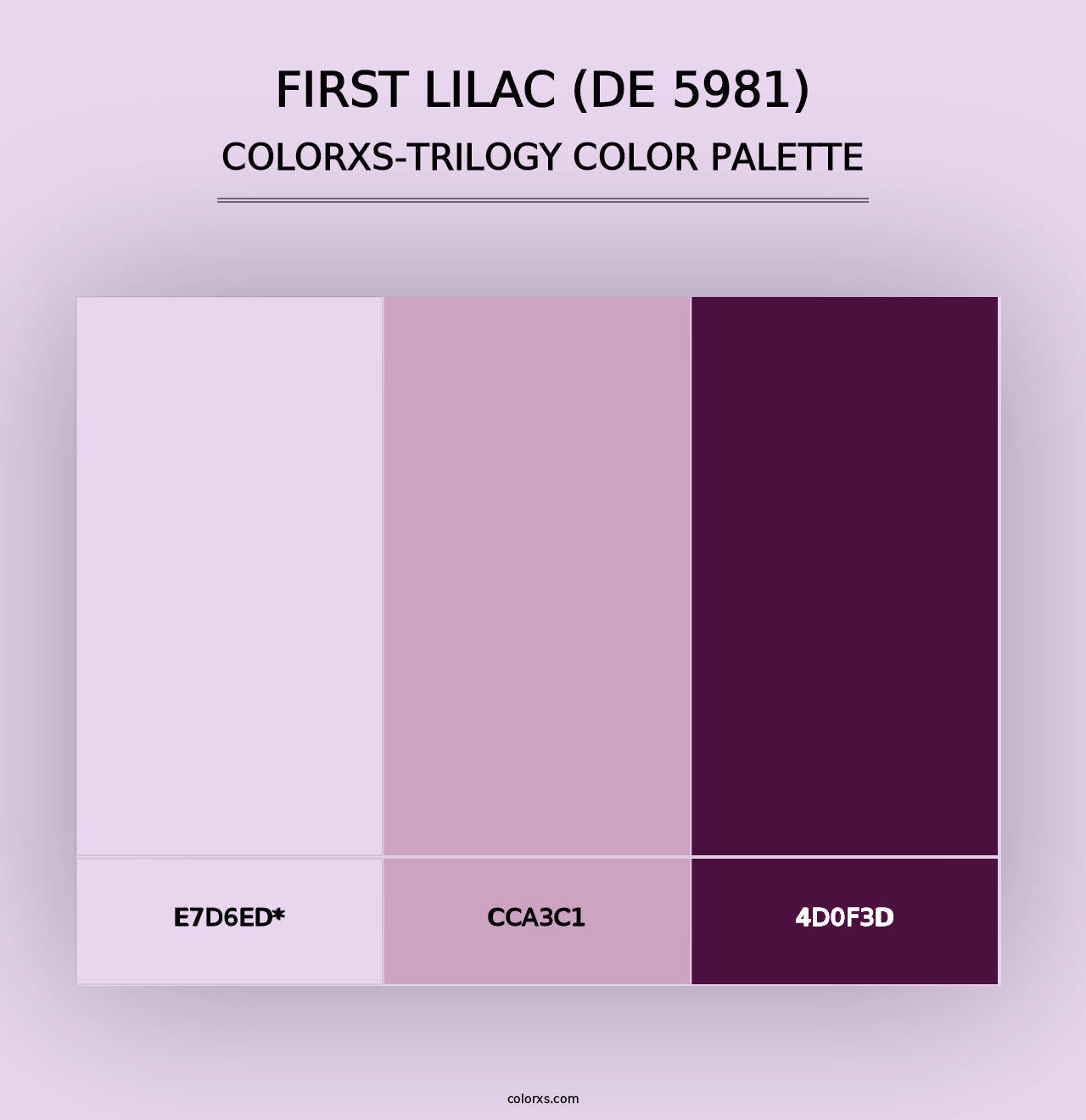 First Lilac (DE 5981) - Colorxs Trilogy Palette