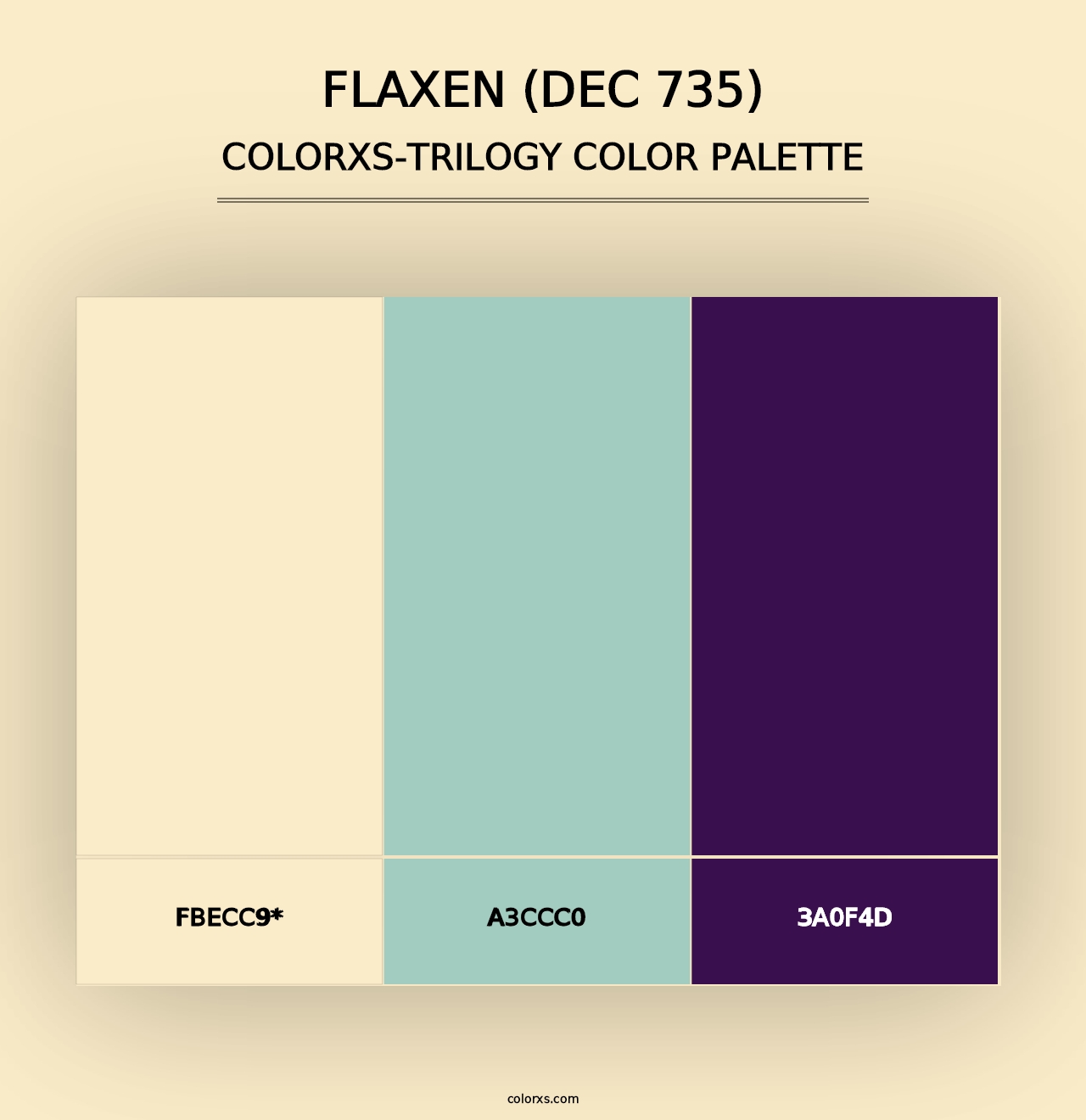 Flaxen (DEC 735) - Colorxs Trilogy Palette