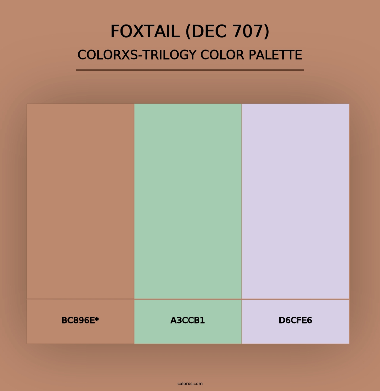 Foxtail (DEC 707) - Colorxs Trilogy Palette