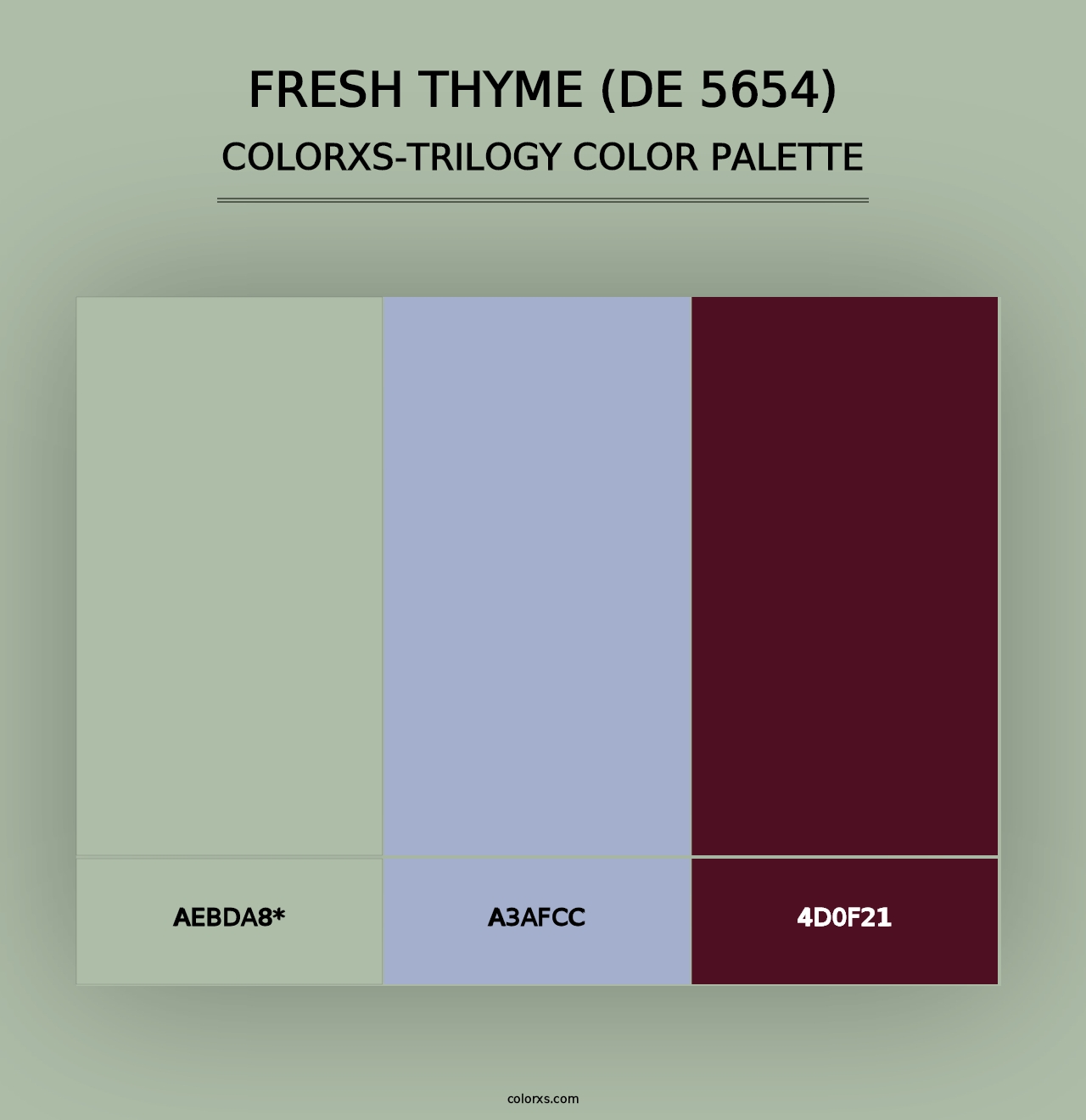 Fresh Thyme (DE 5654) - Colorxs Trilogy Palette