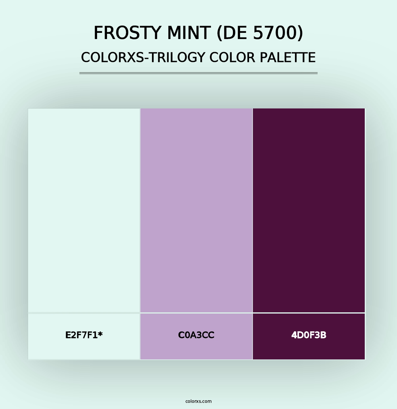 Frosty Mint (DE 5700) - Colorxs Trilogy Palette