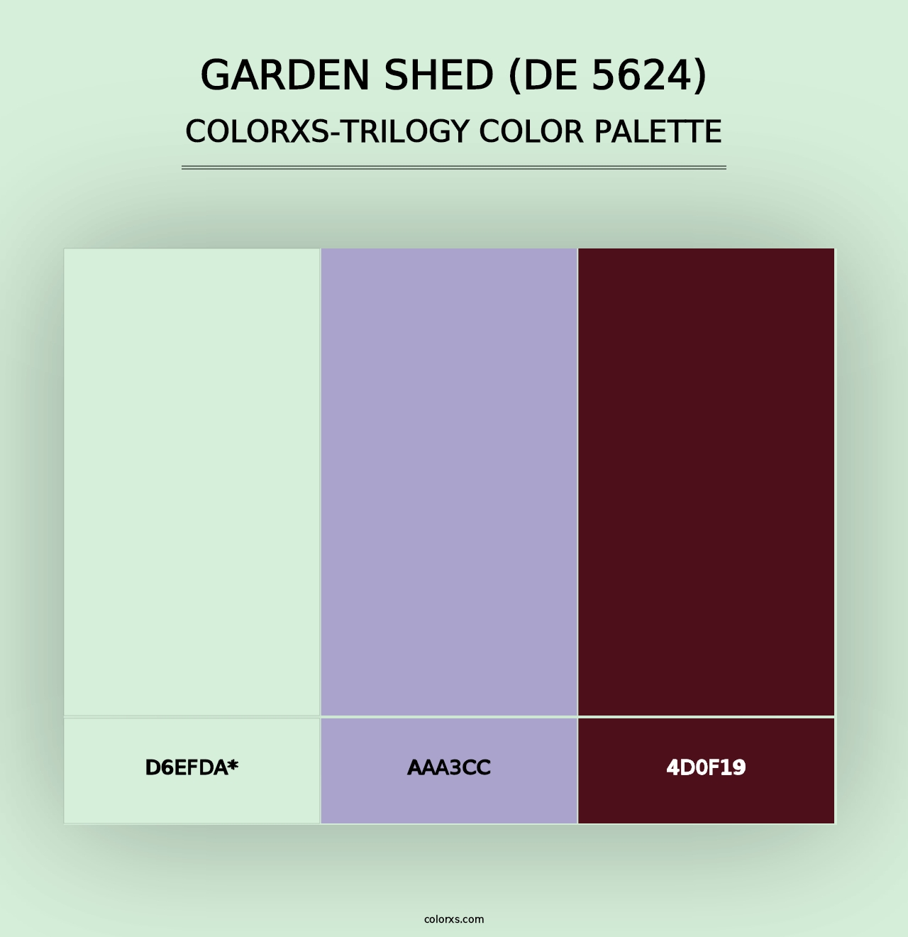 Garden Shed (DE 5624) - Colorxs Trilogy Palette