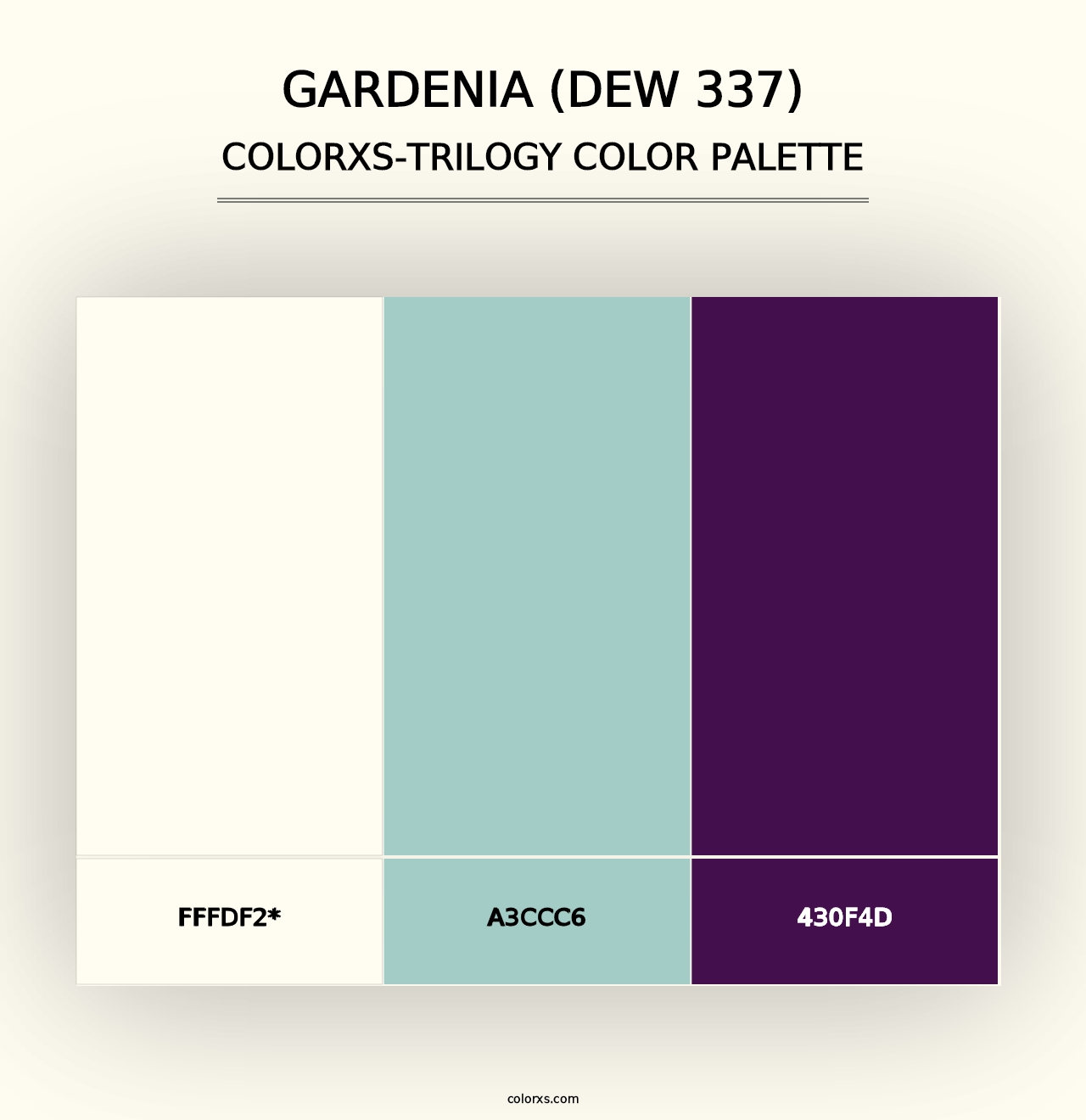 Gardenia (DEW 337) - Colorxs Trilogy Palette