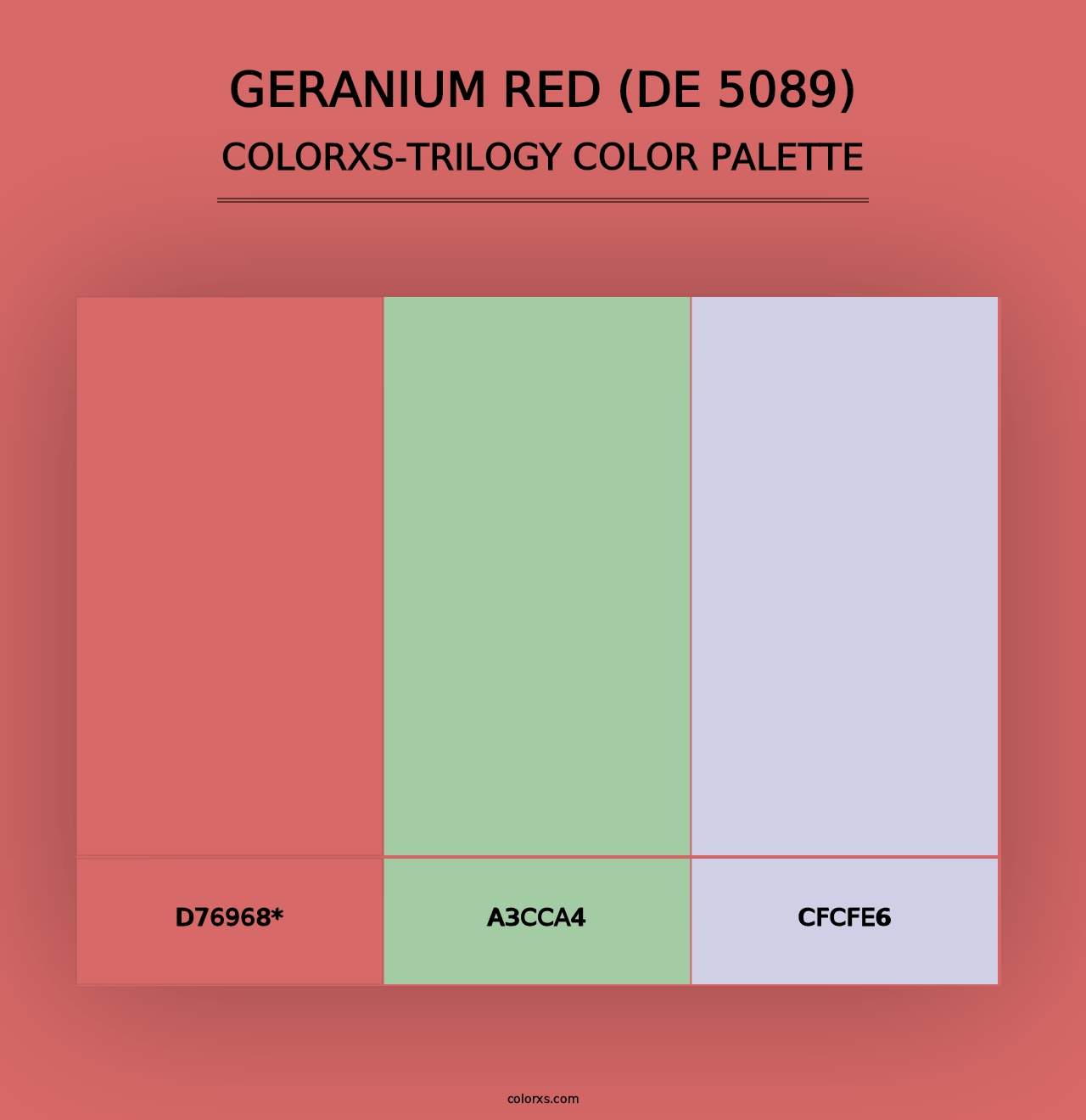 Geranium Red (DE 5089) - Colorxs Trilogy Palette