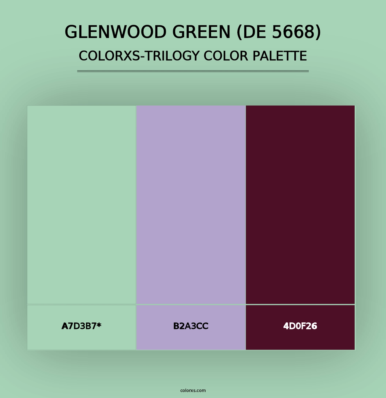 Glenwood Green (DE 5668) - Colorxs Trilogy Palette