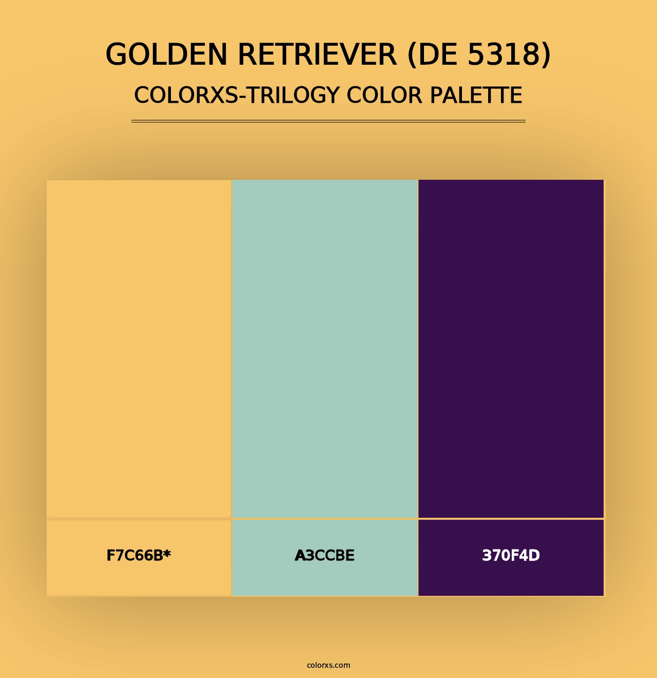 Golden Retriever (DE 5318) - Colorxs Trilogy Palette