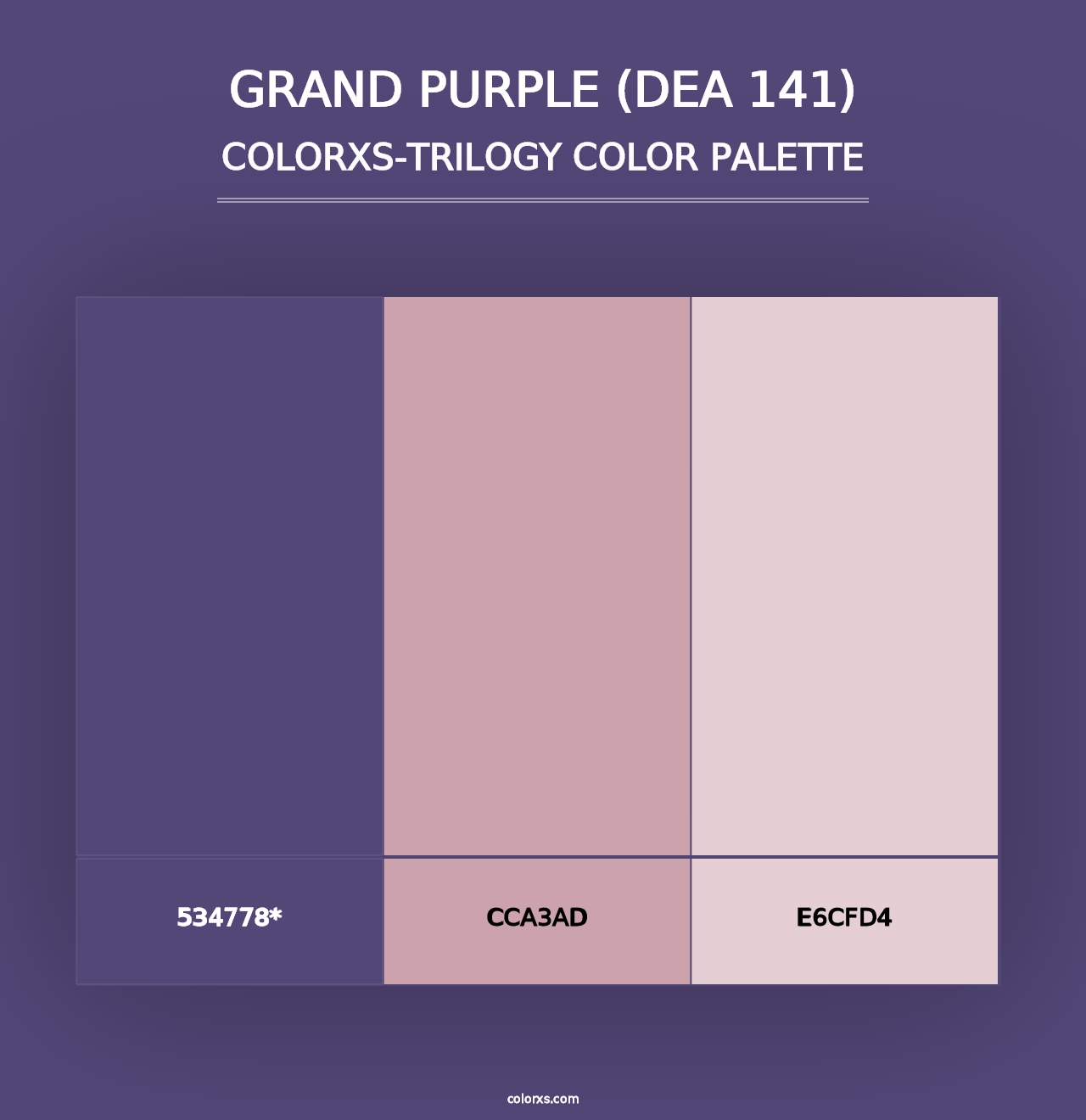 Grand Purple (DEA 141) - Colorxs Trilogy Palette