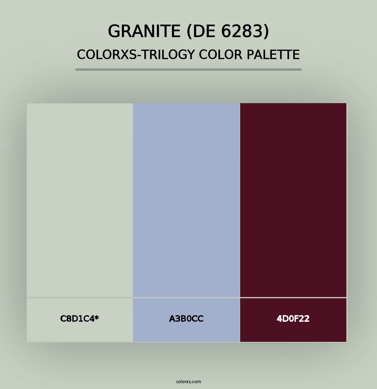 Granite (DE 6283) - Colorxs Trilogy Palette