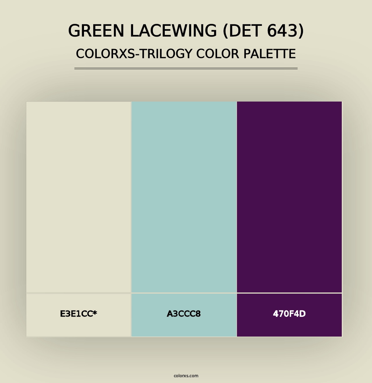 Green Lacewing (DET 643) - Colorxs Trilogy Palette