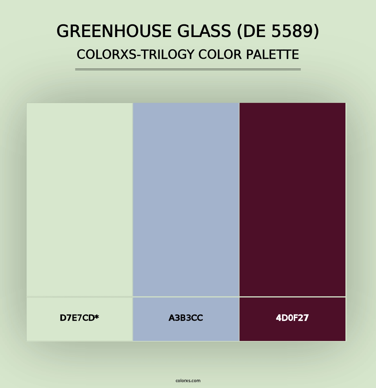 Greenhouse Glass (DE 5589) - Colorxs Trilogy Palette