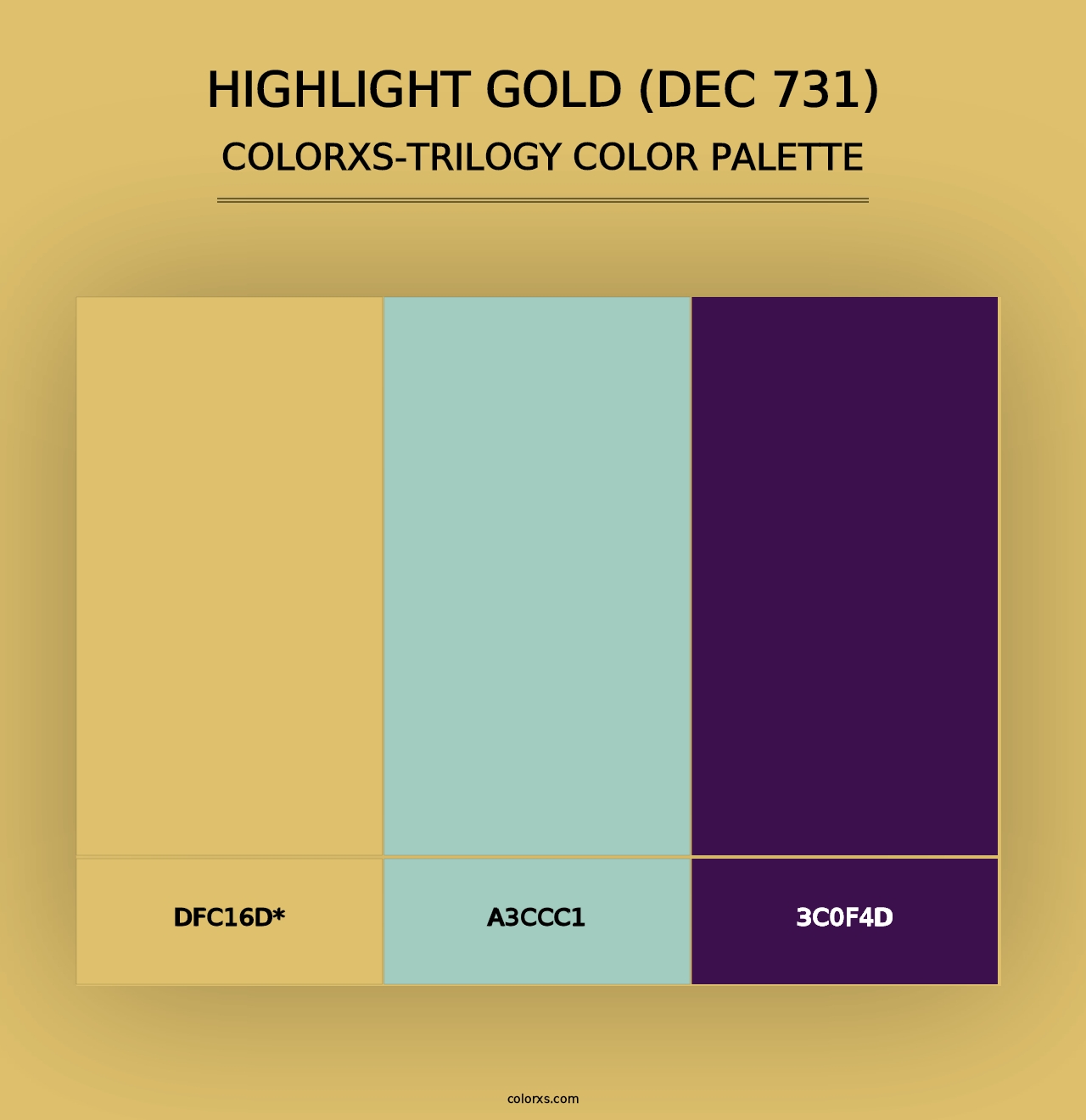 Highlight Gold (DEC 731) - Colorxs Trilogy Palette