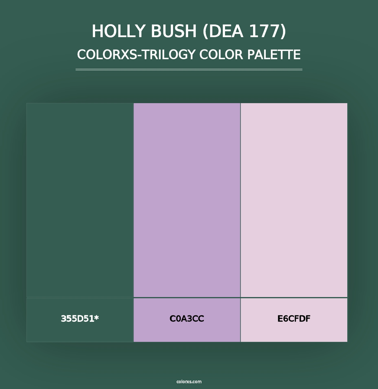 Holly Bush (DEA 177) - Colorxs Trilogy Palette