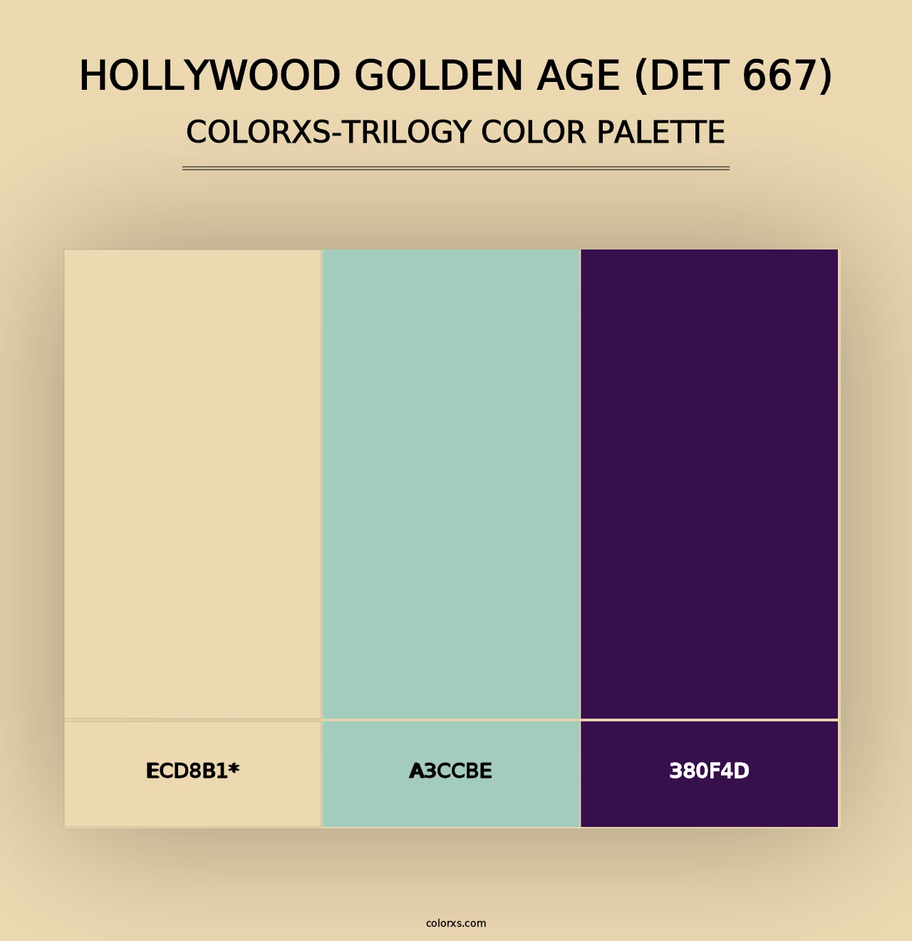 Hollywood Golden Age (DET 667) - Colorxs Trilogy Palette