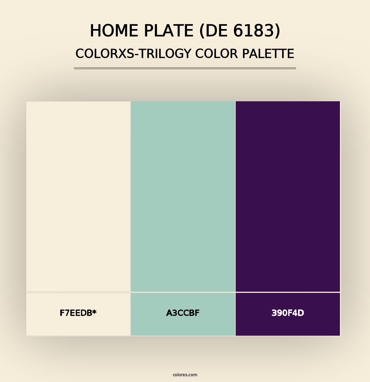 Home Plate (DE 6183) - Colorxs Trilogy Palette