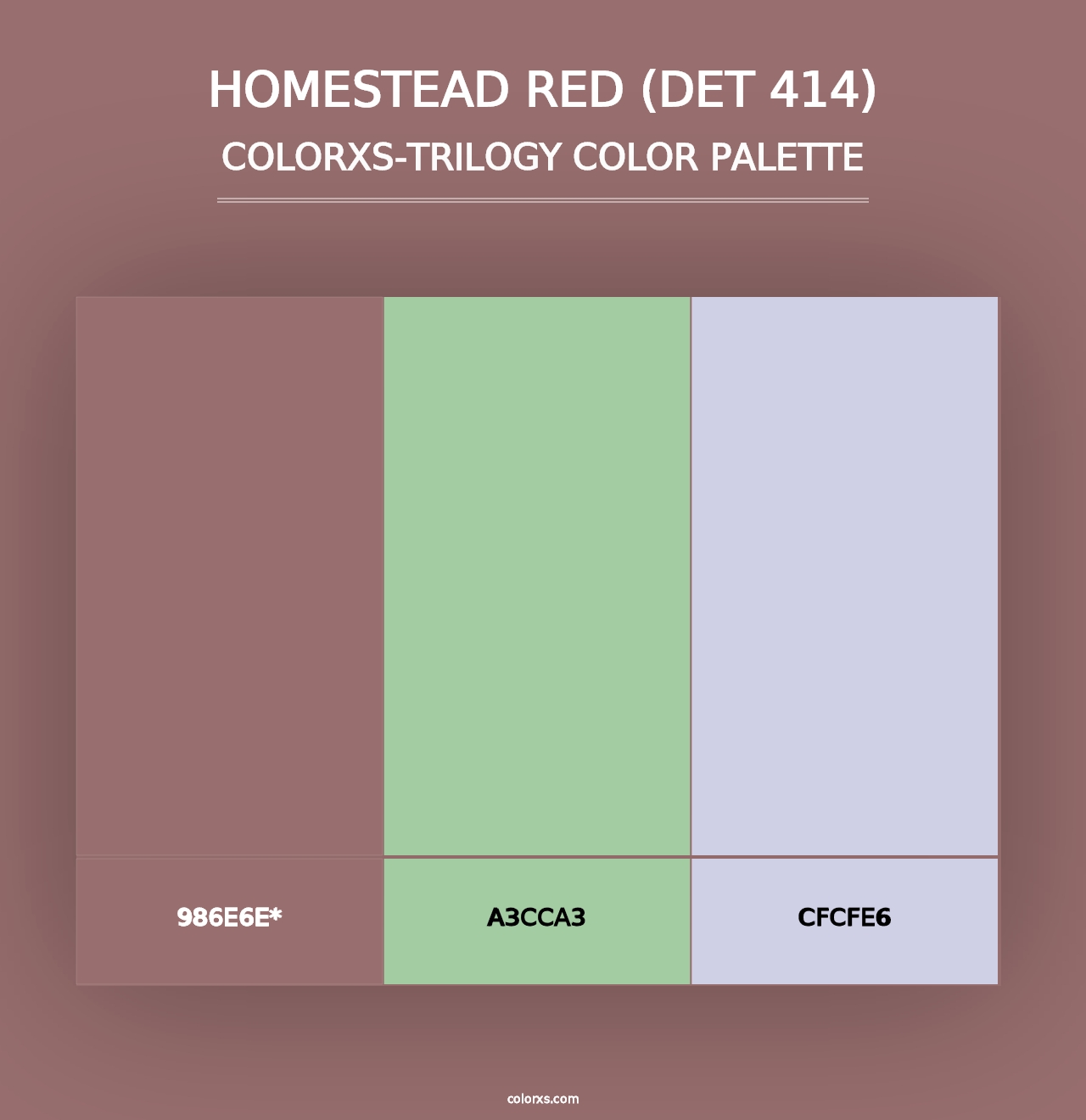 Homestead Red (DET 414) - Colorxs Trilogy Palette