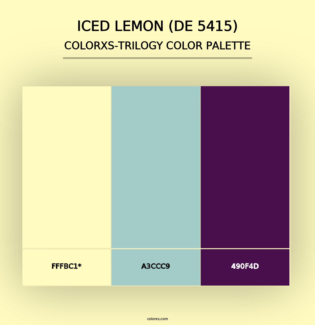 Iced Lemon (DE 5415) - Colorxs Trilogy Palette