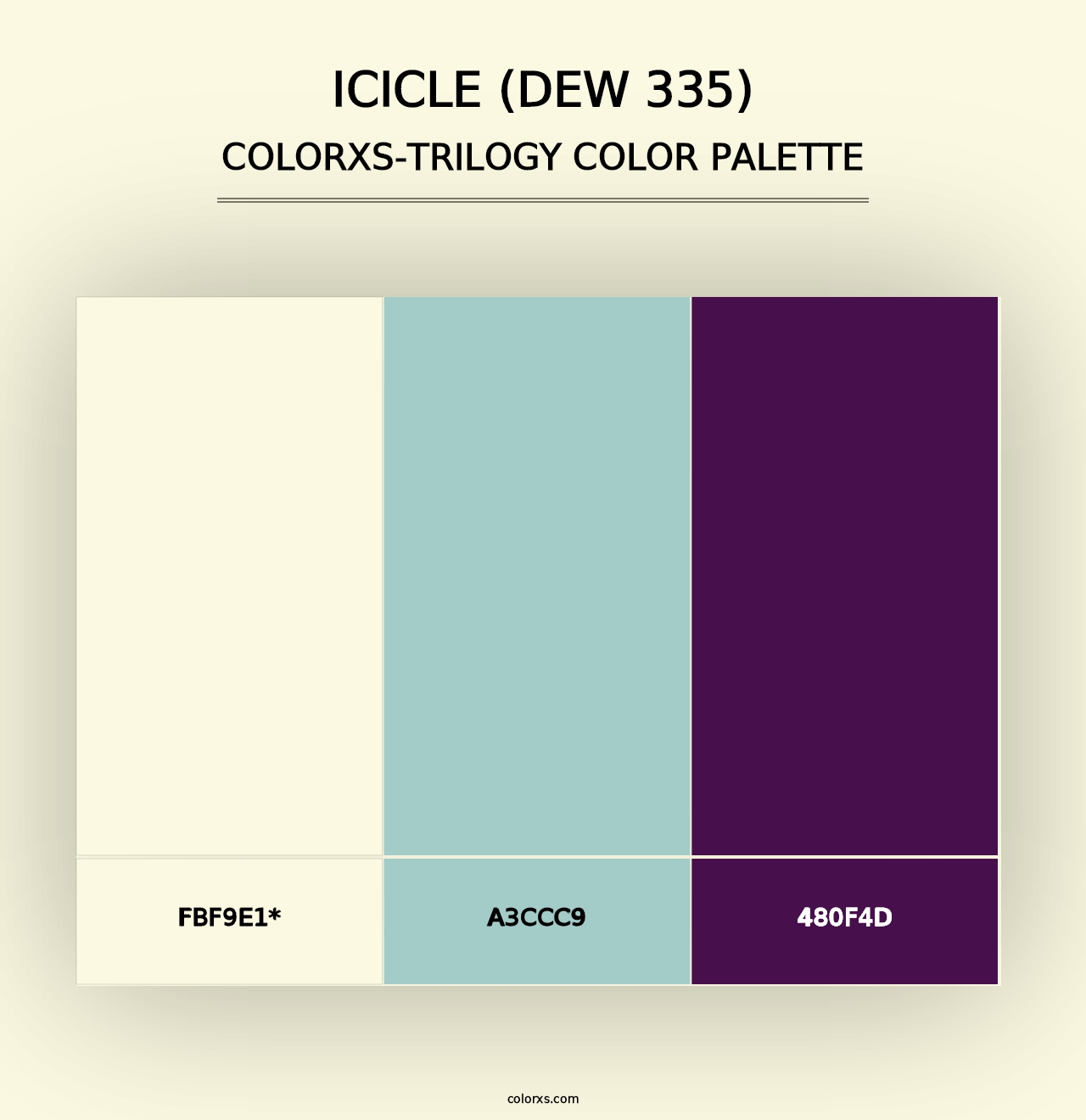 Icicle (DEW 335) - Colorxs Trilogy Palette