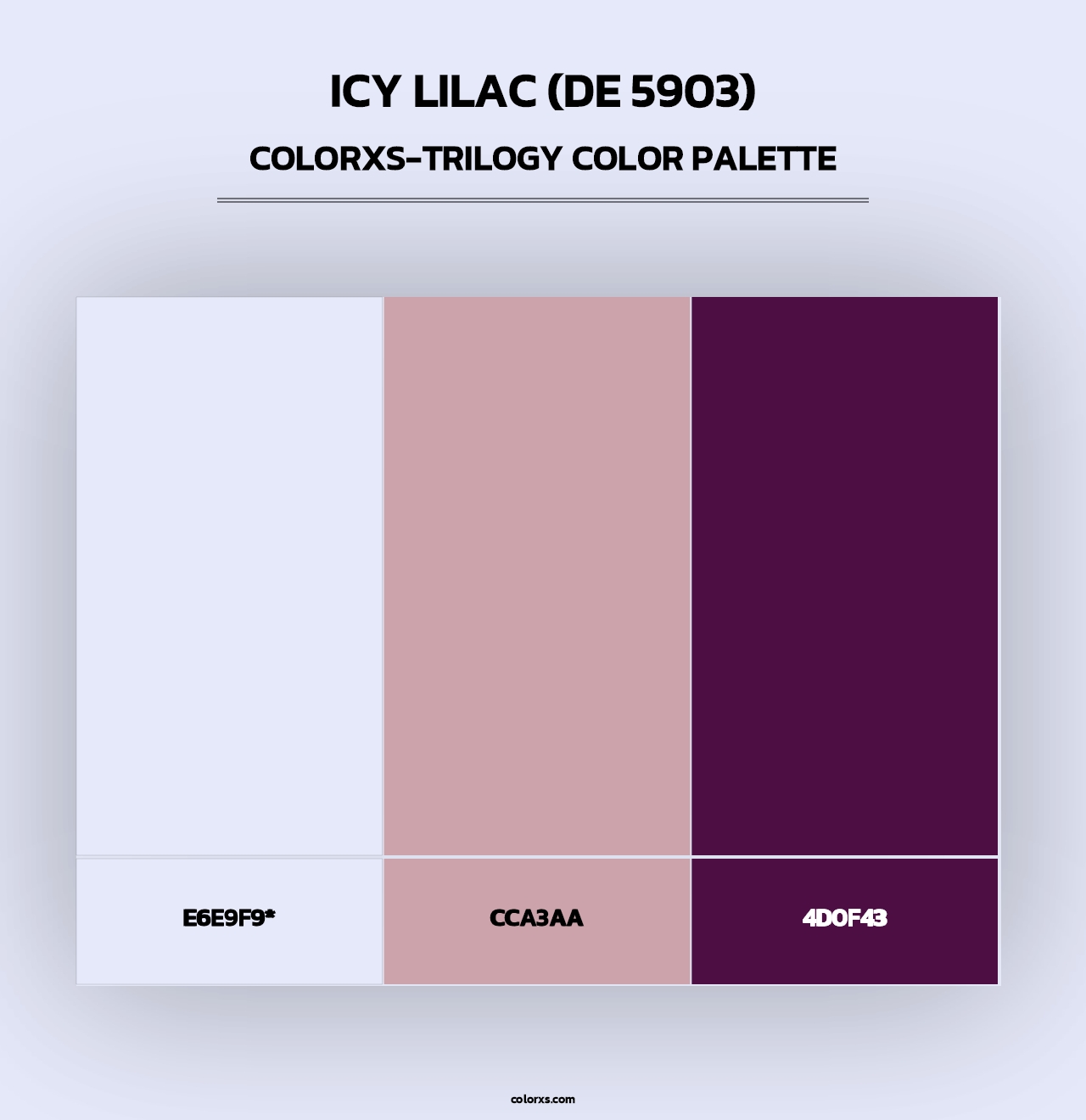 Icy Lilac (DE 5903) - Colorxs Trilogy Palette