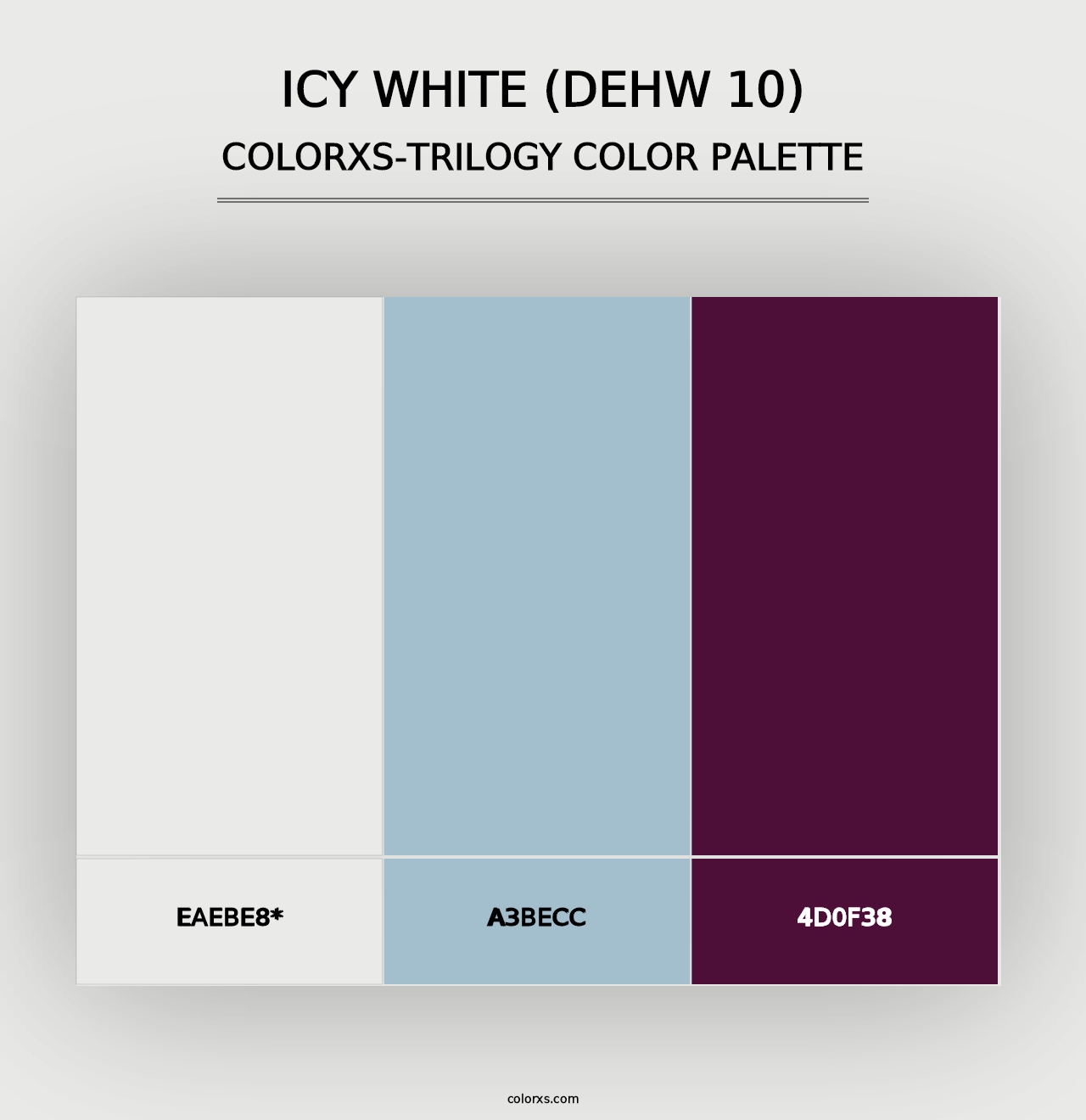 Icy White (DEHW 10) - Colorxs Trilogy Palette