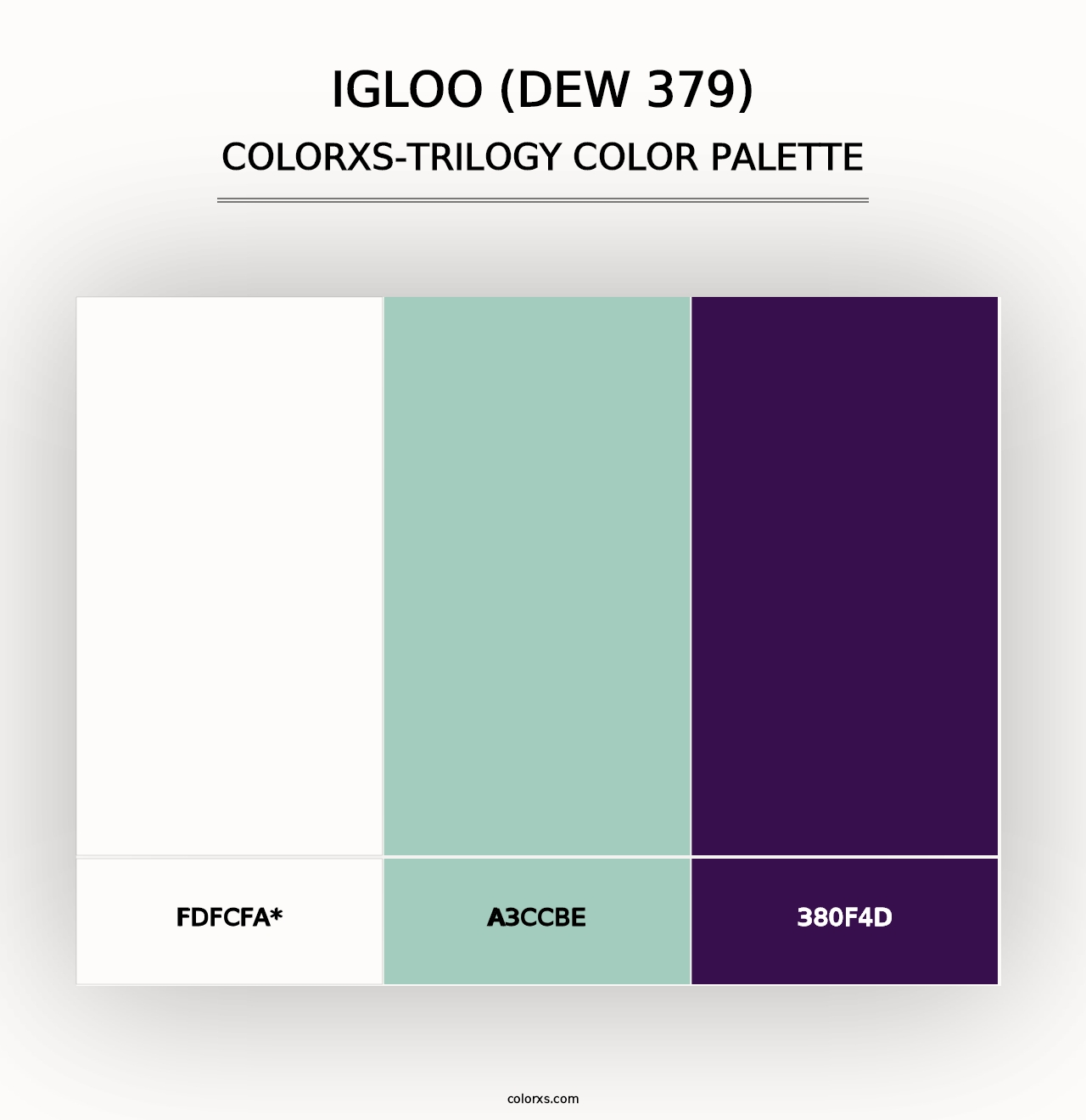 Igloo (DEW 379) - Colorxs Trilogy Palette