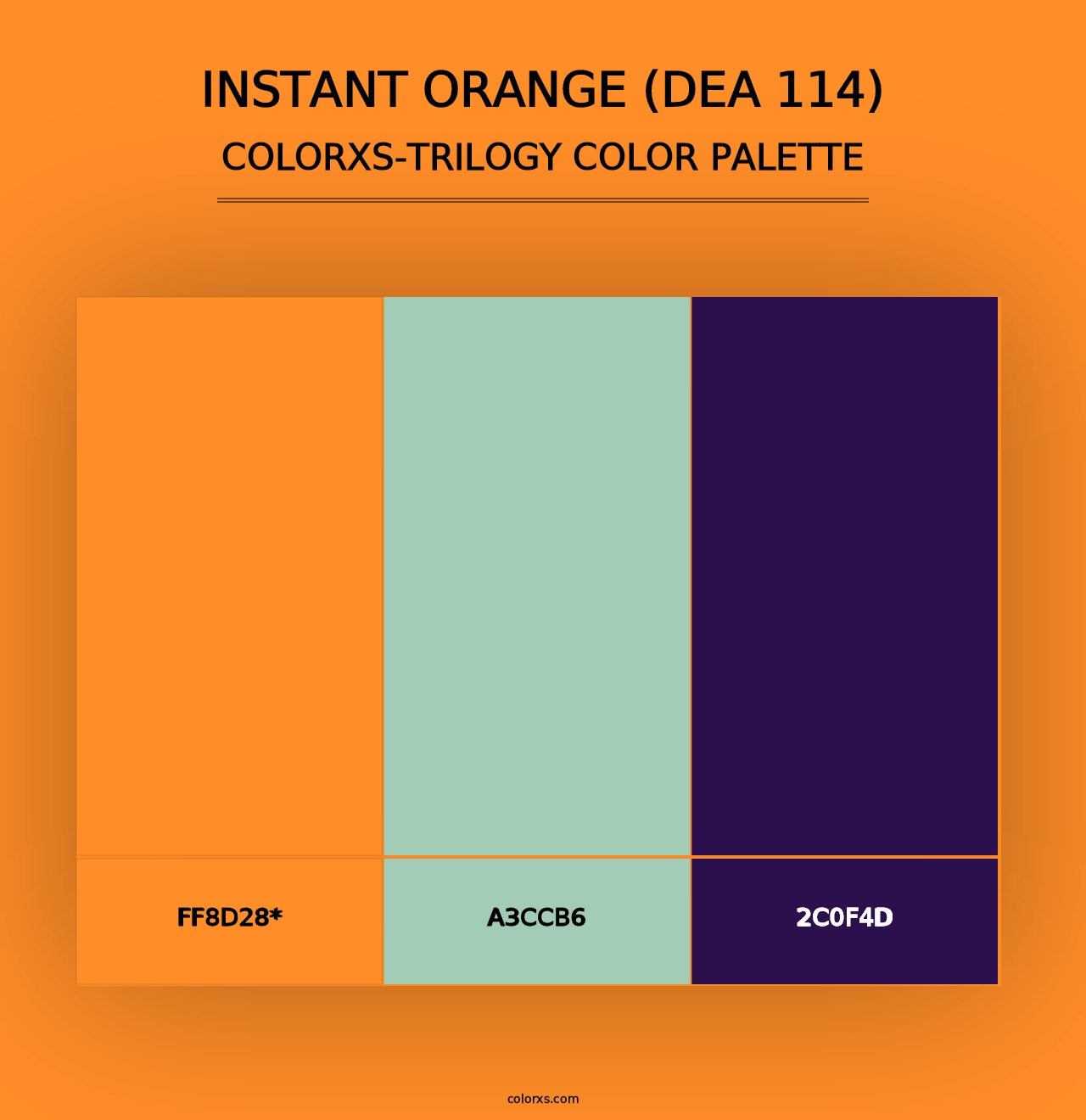 Instant Orange (DEA 114) - Colorxs Trilogy Palette