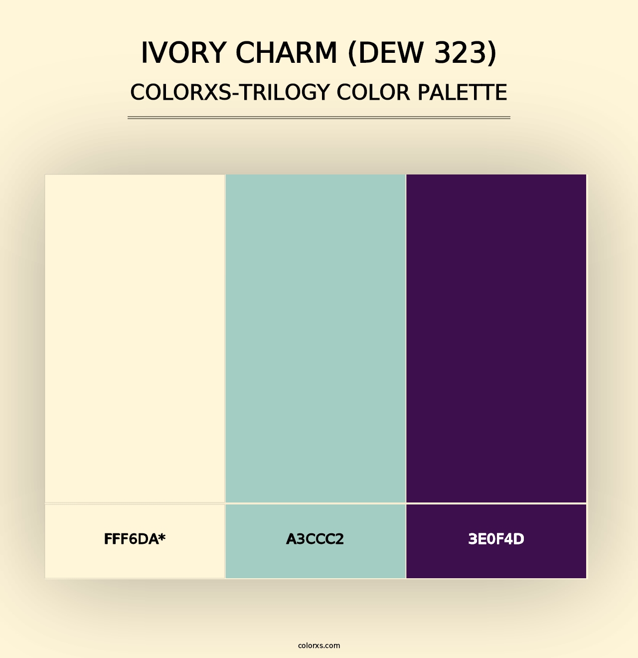 Ivory Charm (DEW 323) - Colorxs Trilogy Palette