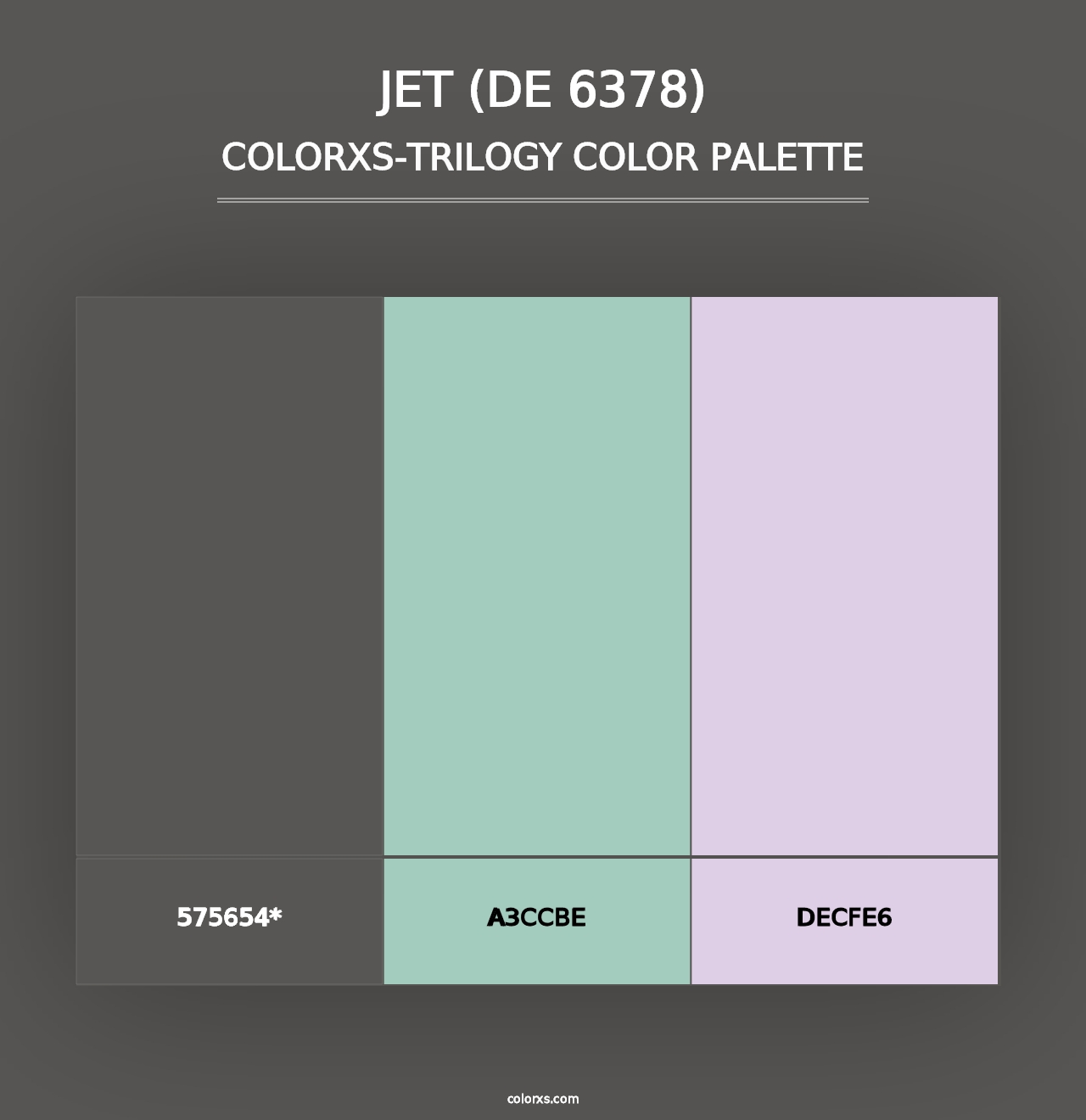 Jet (DE 6378) - Colorxs Trilogy Palette