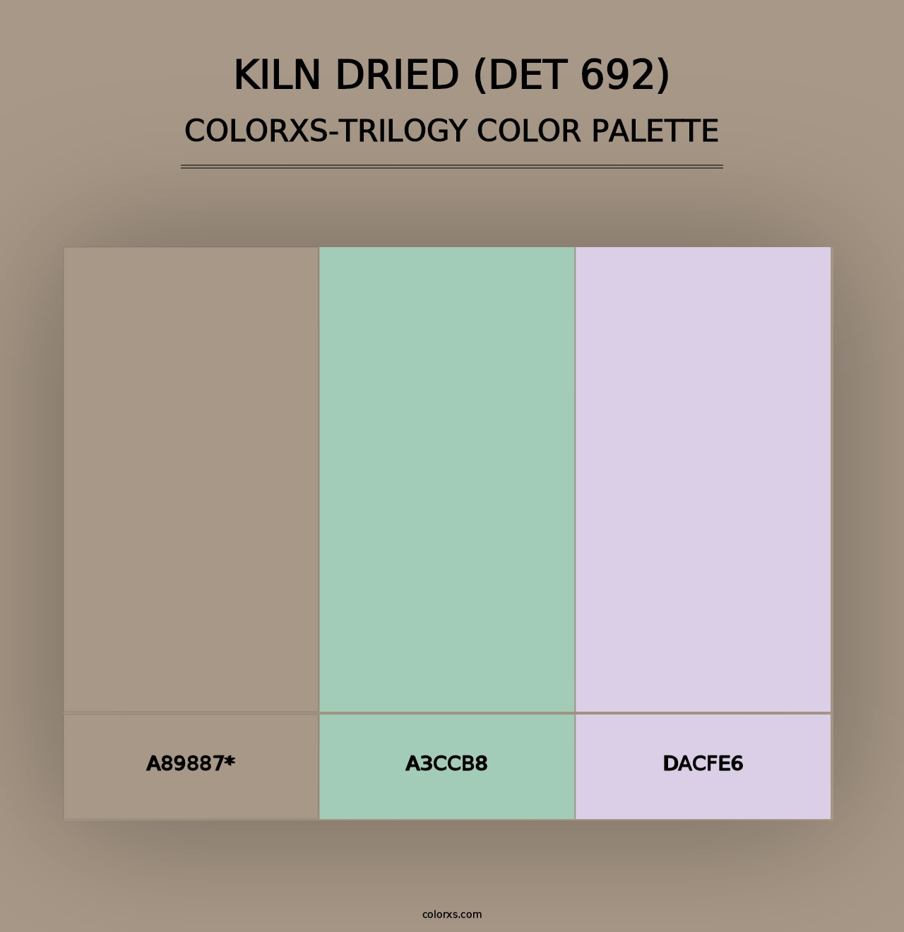 Kiln Dried (DET 692) - Colorxs Trilogy Palette