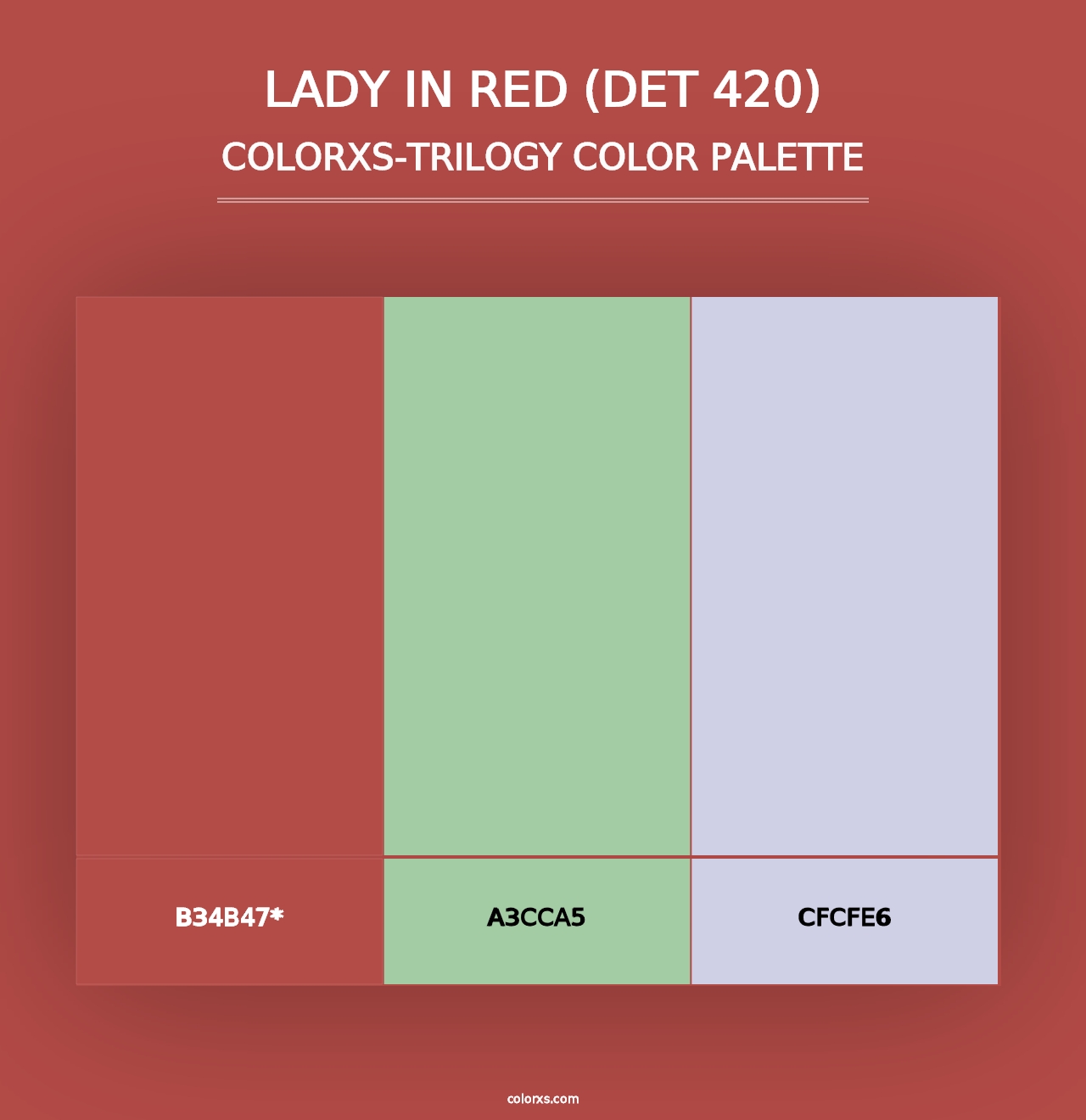 Lady in Red (DET 420) - Colorxs Trilogy Palette