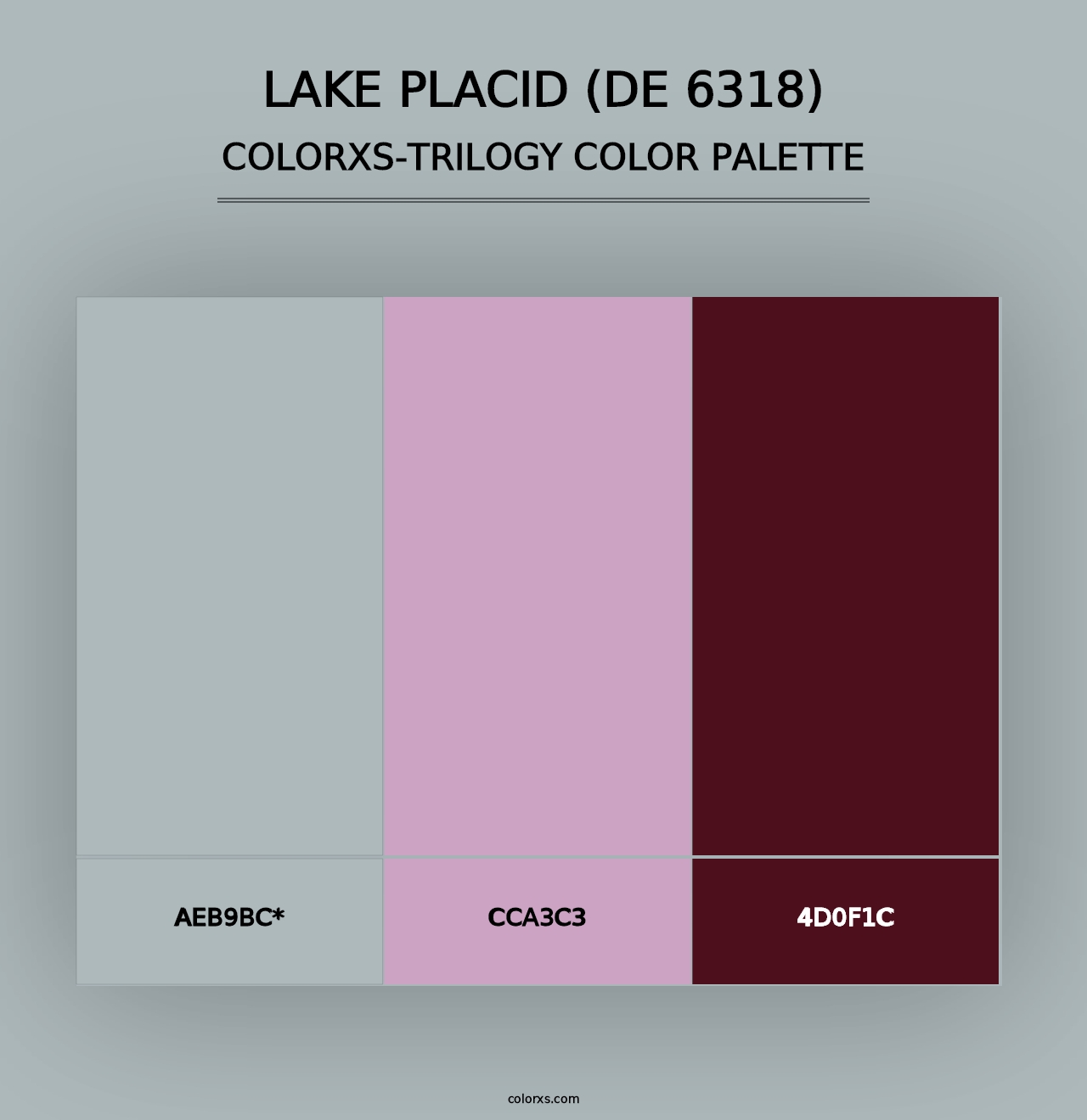 Lake Placid (DE 6318) - Colorxs Trilogy Palette