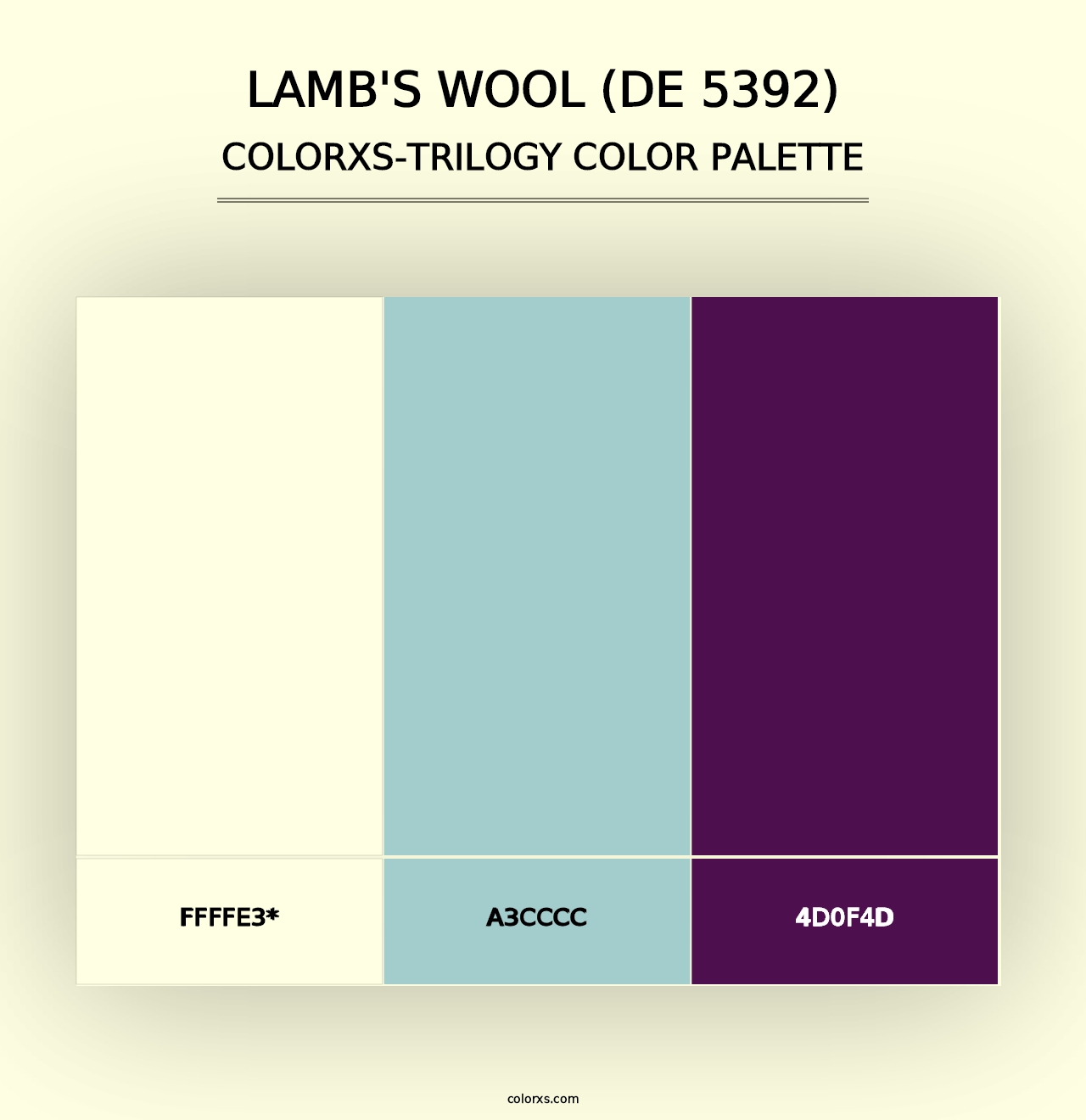 Lamb's Wool (DE 5392) - Colorxs Trilogy Palette