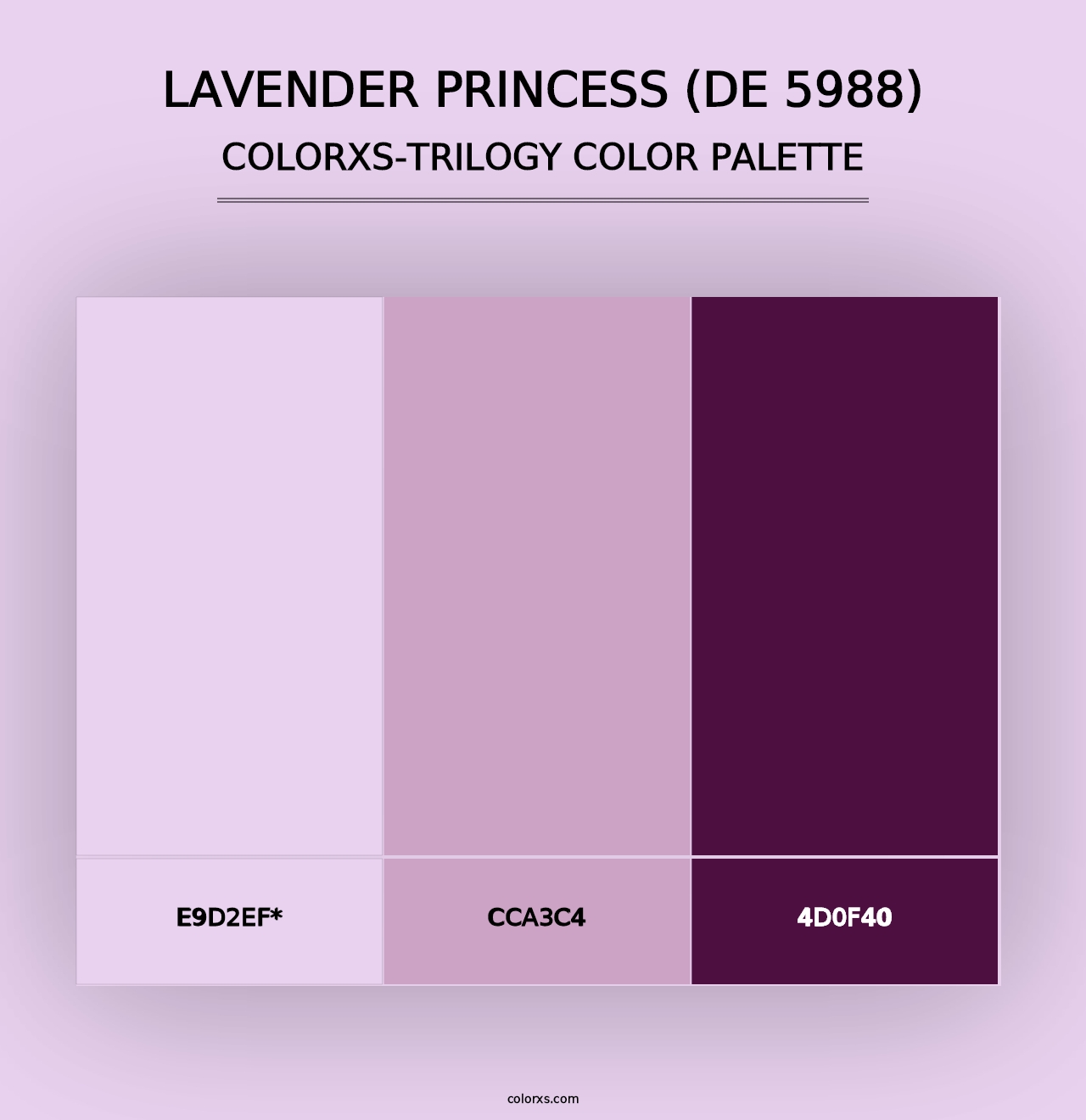 Lavender Princess (DE 5988) - Colorxs Trilogy Palette