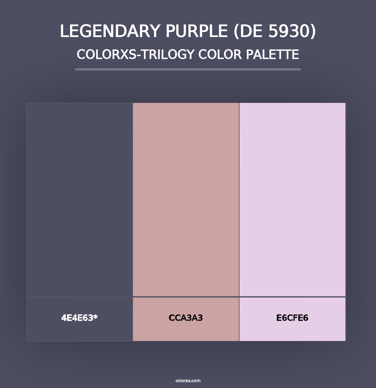 Legendary Purple (DE 5930) - Colorxs Trilogy Palette