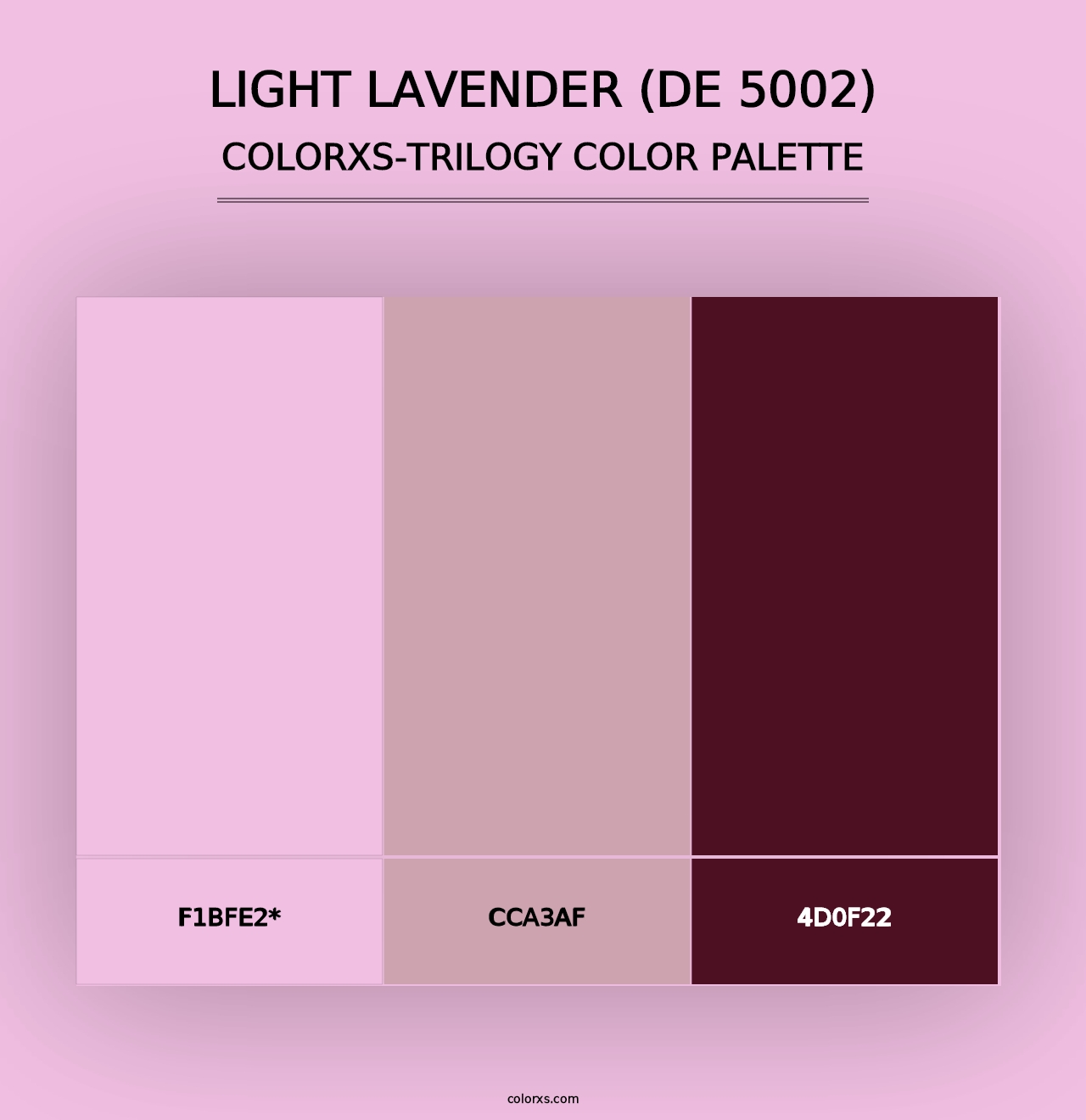 Light Lavender (DE 5002) - Colorxs Trilogy Palette