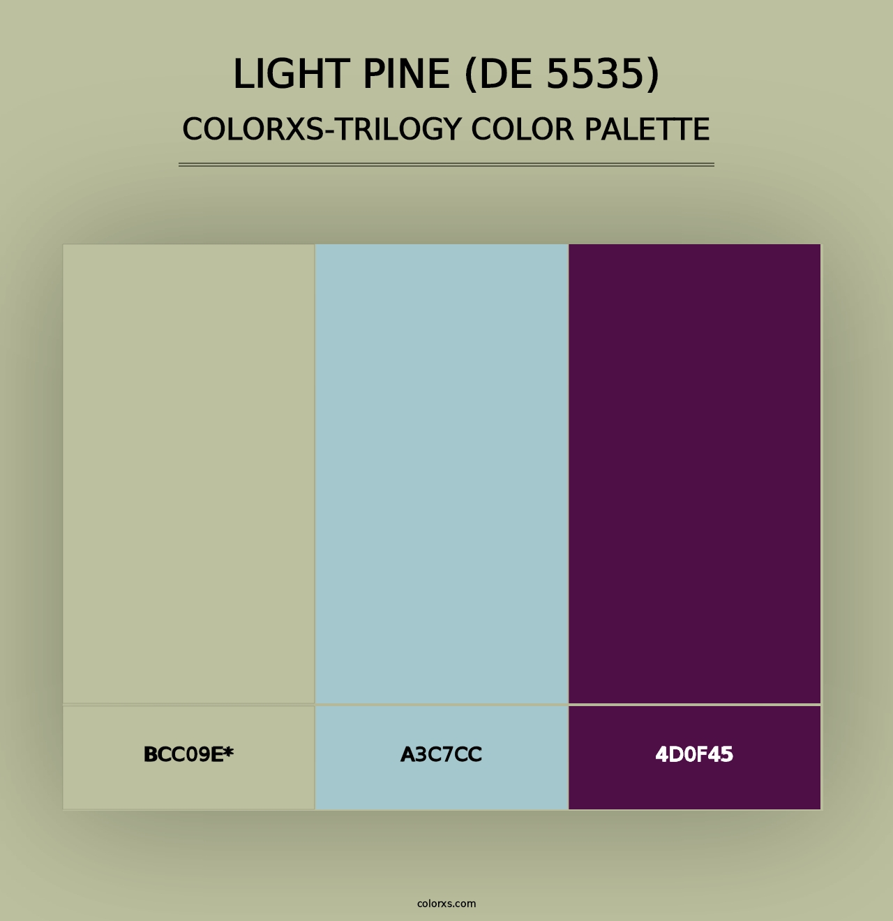 Light Pine (DE 5535) - Colorxs Trilogy Palette