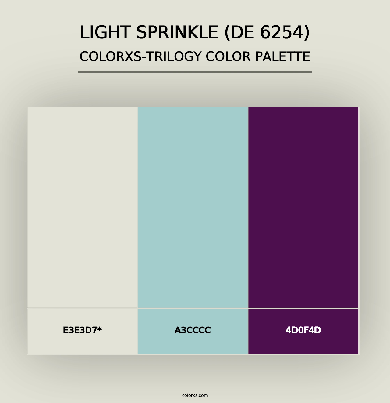 Light Sprinkle (DE 6254) - Colorxs Trilogy Palette