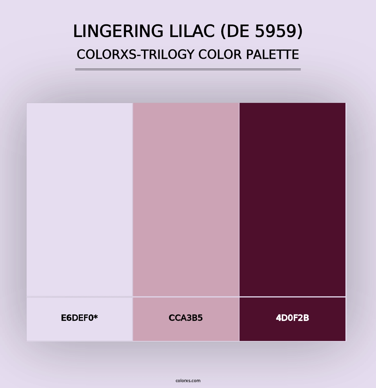 Lingering Lilac (DE 5959) - Colorxs Trilogy Palette