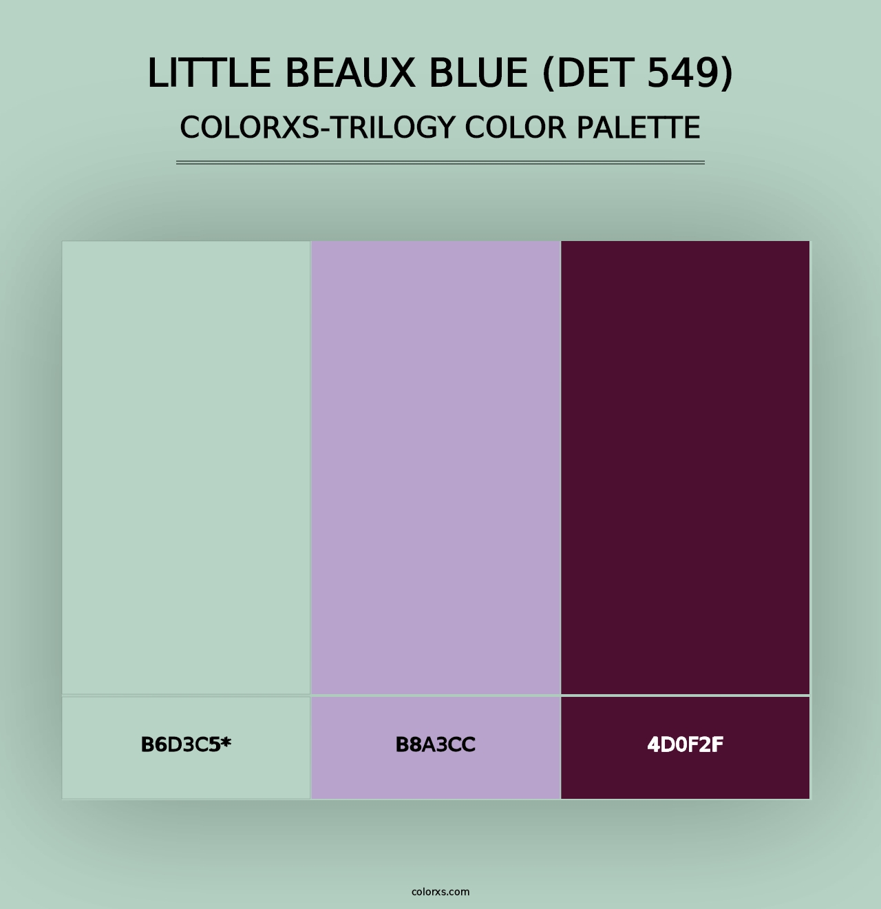 Little Beaux Blue (DET 549) - Colorxs Trilogy Palette