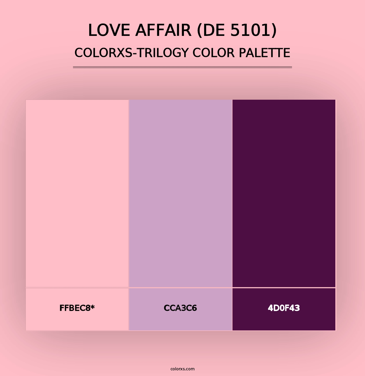 Love Affair (DE 5101) - Colorxs Trilogy Palette