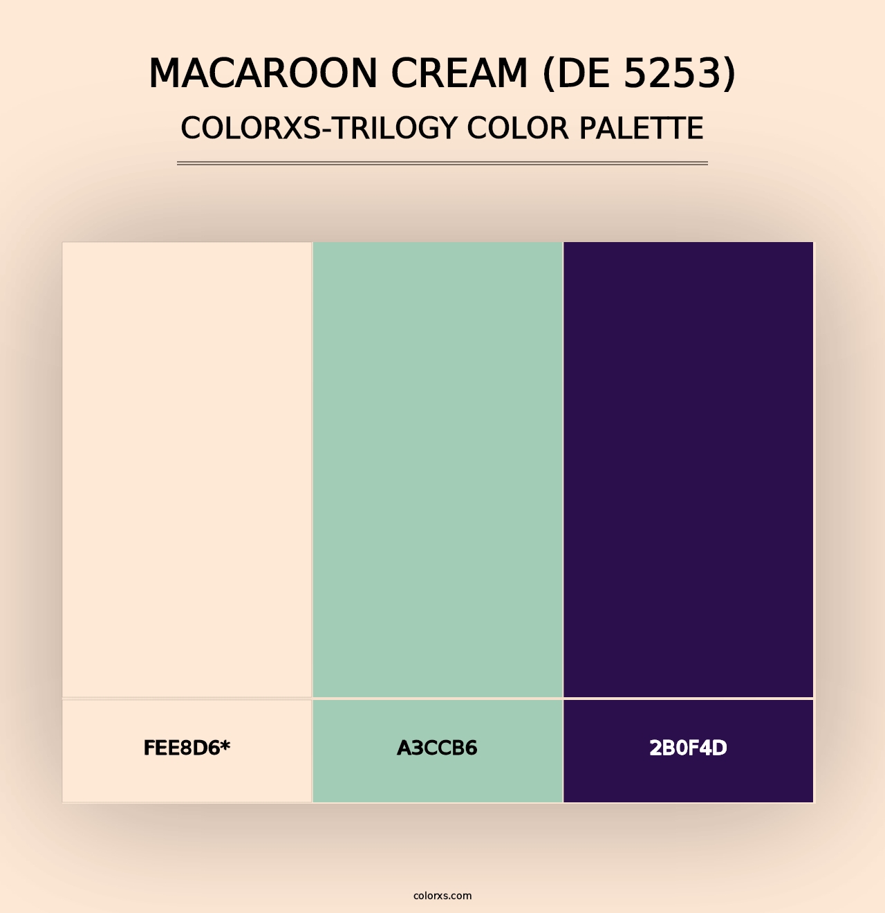 Macaroon Cream (DE 5253) - Colorxs Trilogy Palette