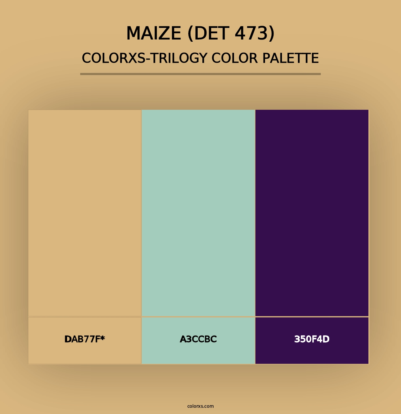 Maize (DET 473) - Colorxs Trilogy Palette