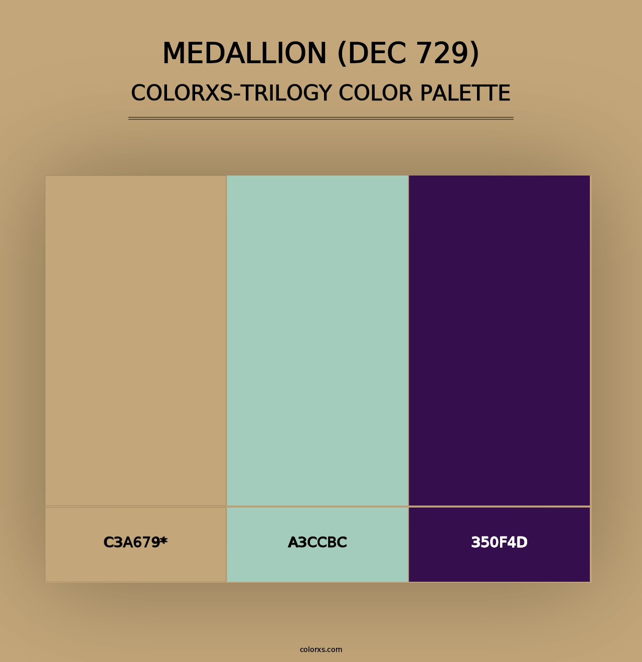 Medallion (DEC 729) - Colorxs Trilogy Palette