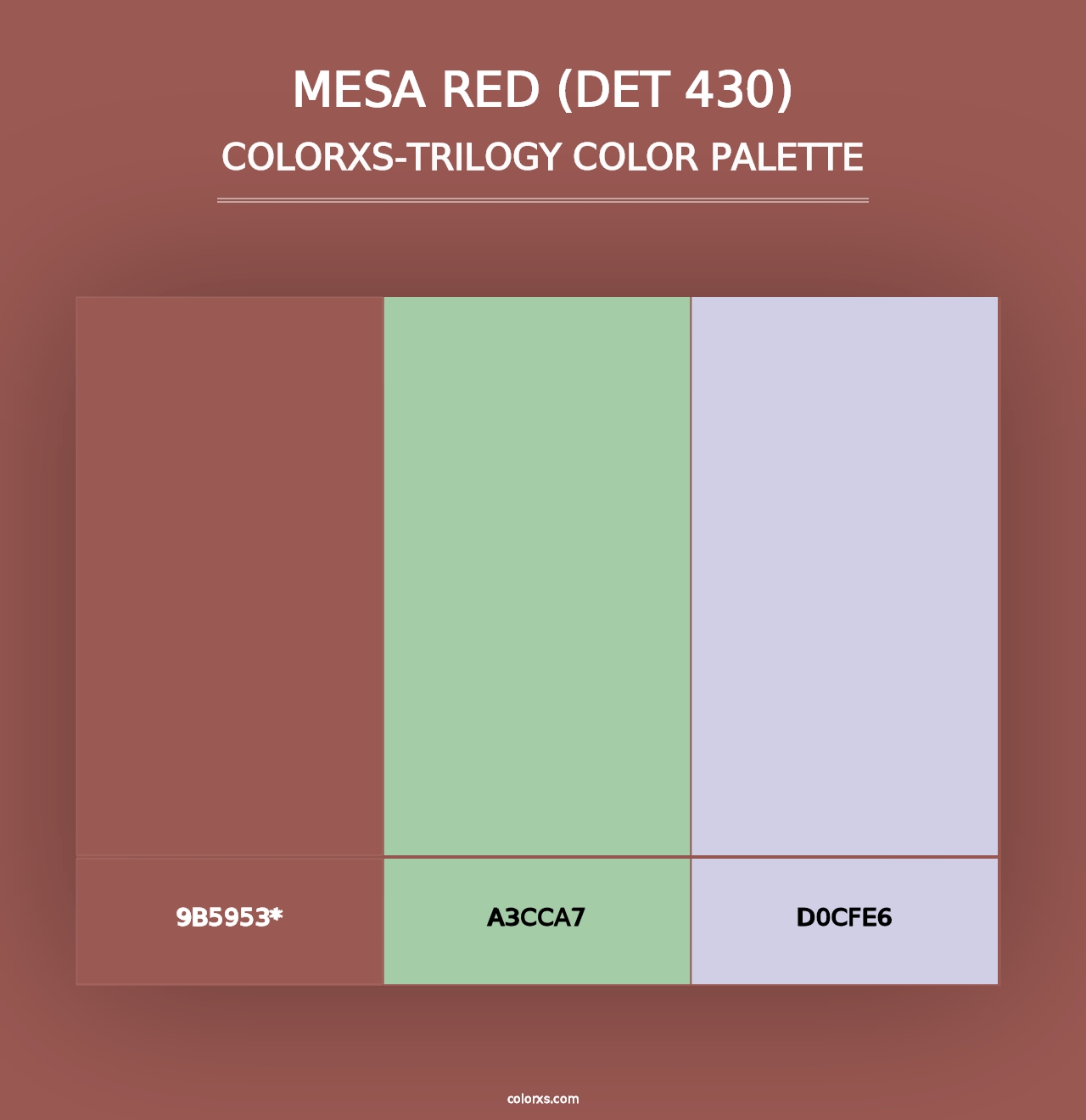 Mesa Red (DET 430) - Colorxs Trilogy Palette