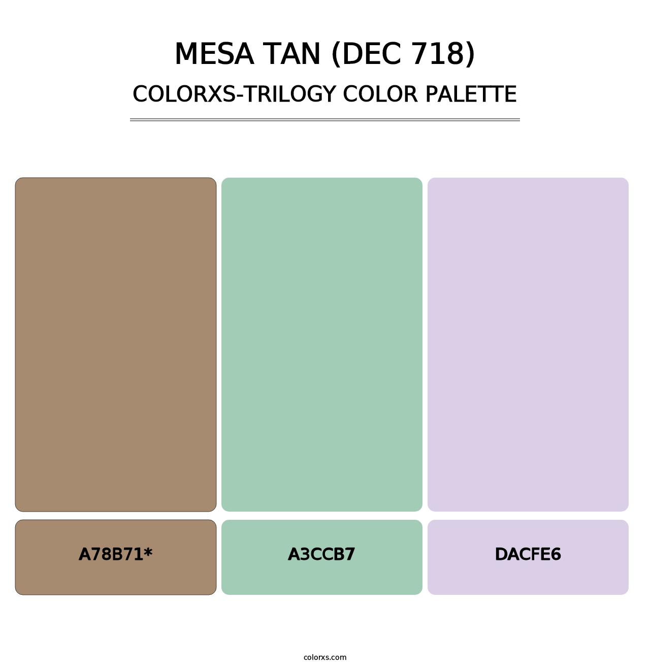 Mesa Tan (DEC 718) - Colorxs Trilogy Palette