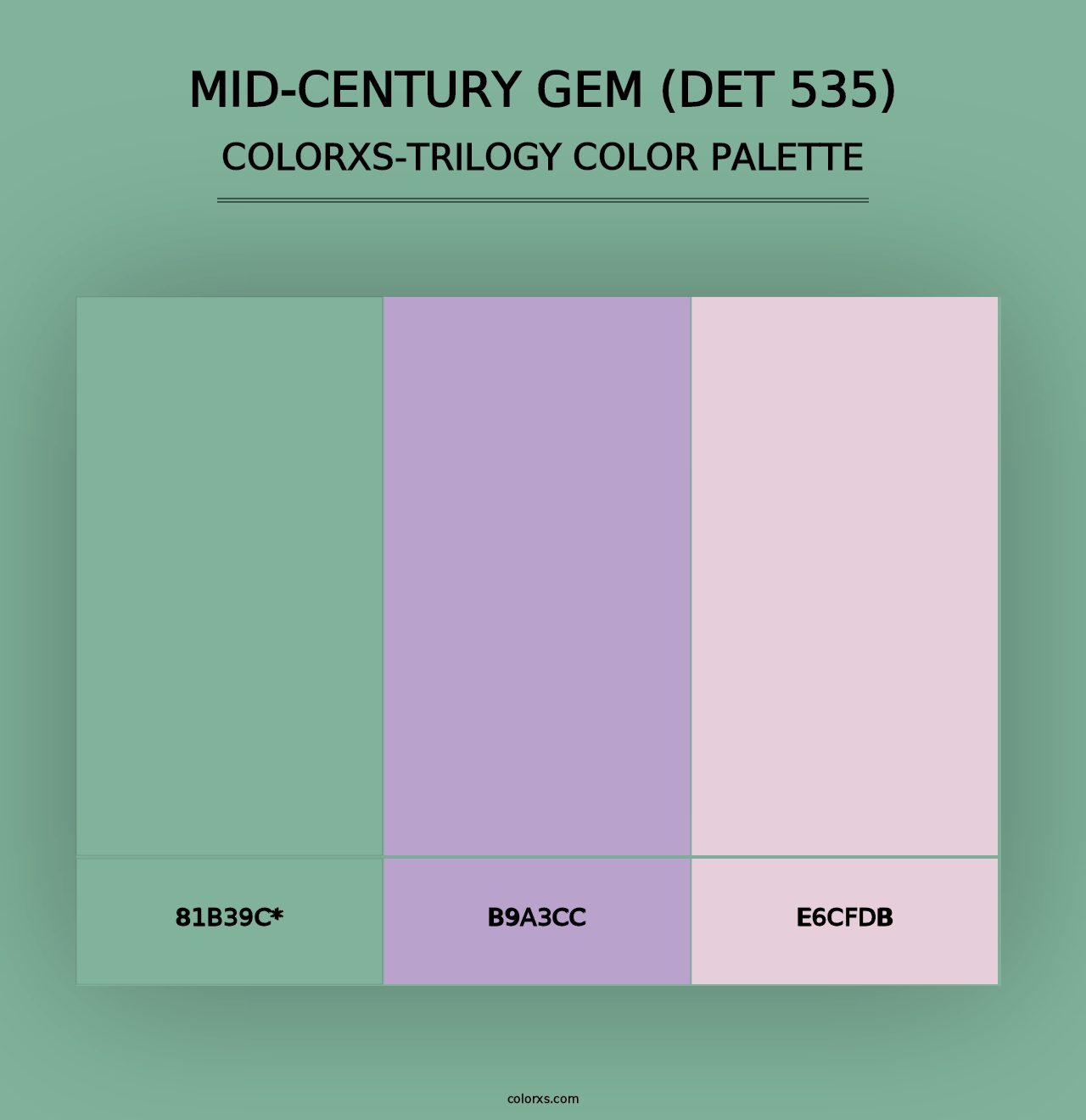 Mid-century Gem (DET 535) - Colorxs Trilogy Palette