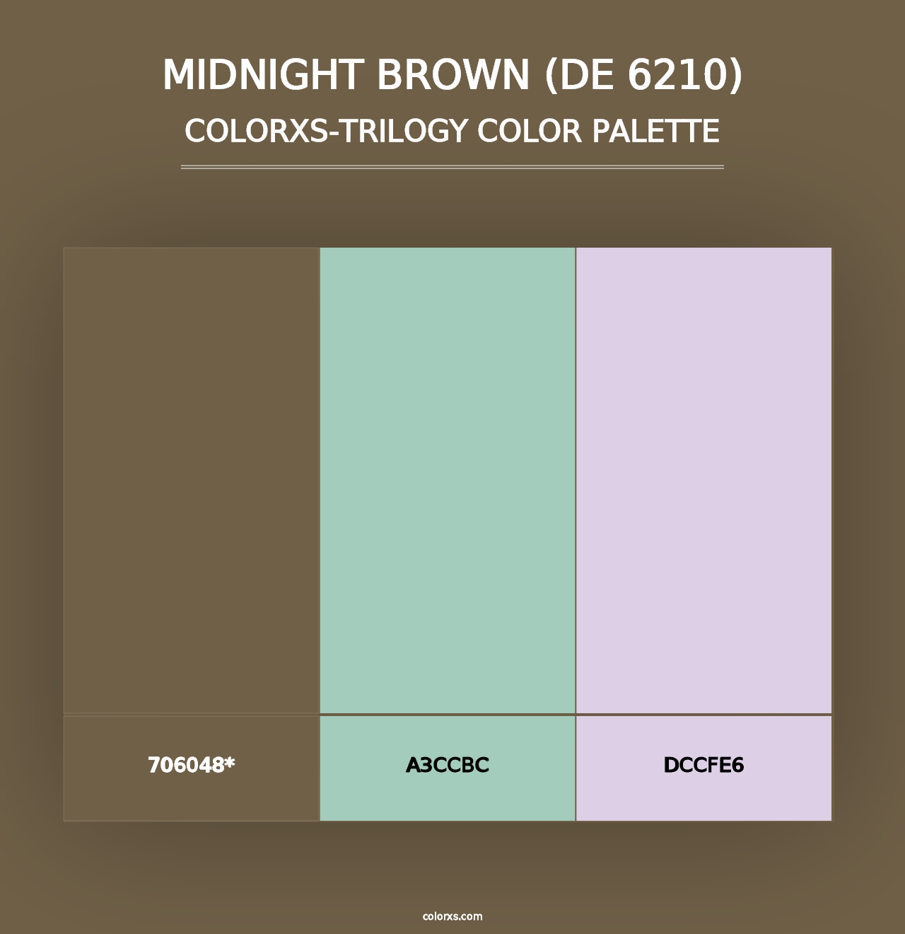 Midnight Brown (DE 6210) - Colorxs Trilogy Palette