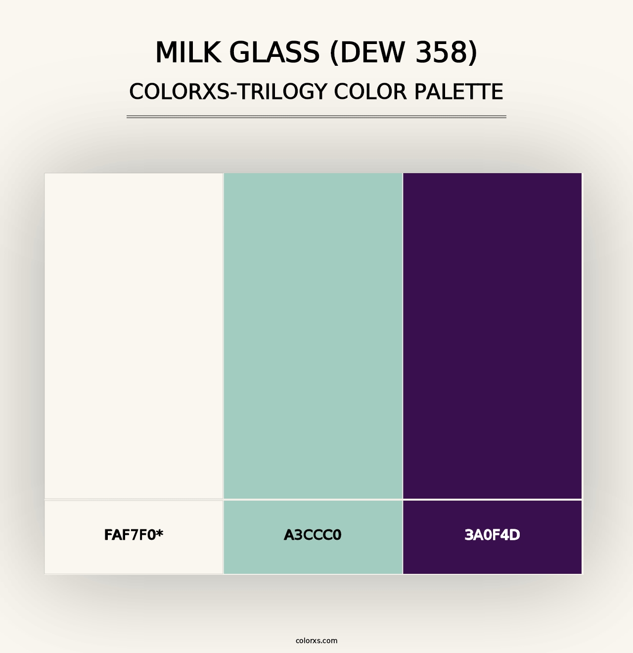 Milk Glass (DEW 358) - Colorxs Trilogy Palette