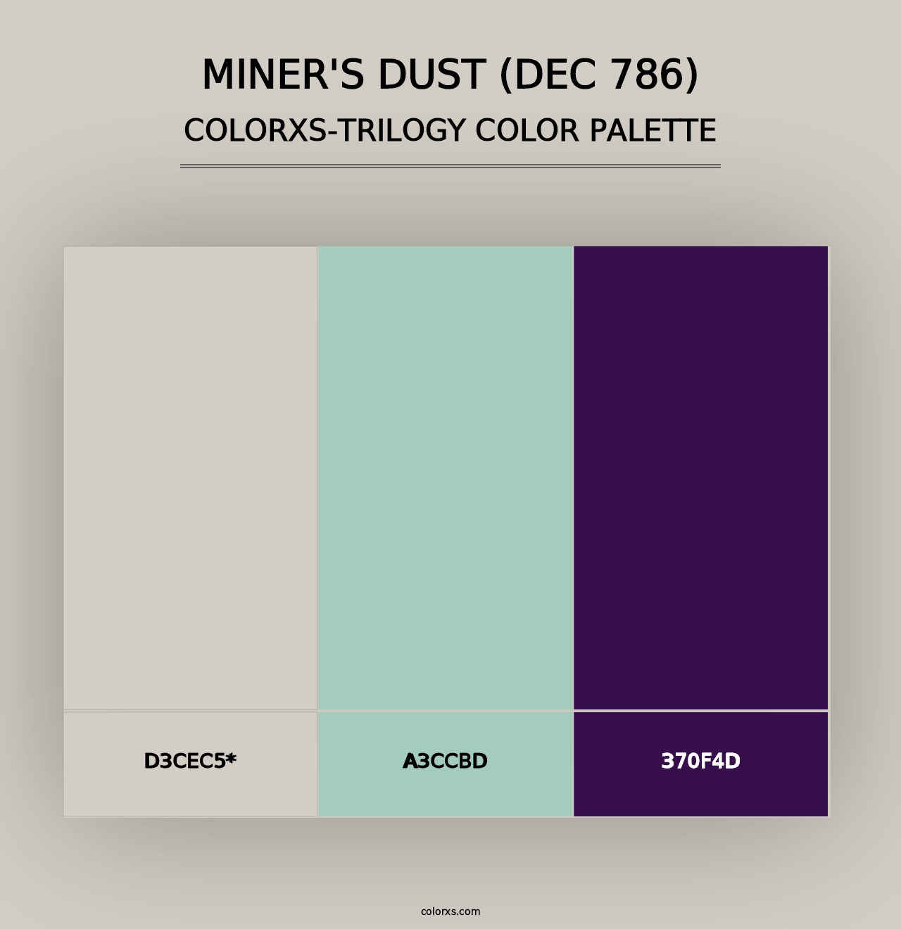 Miner's Dust (DEC 786) - Colorxs Trilogy Palette