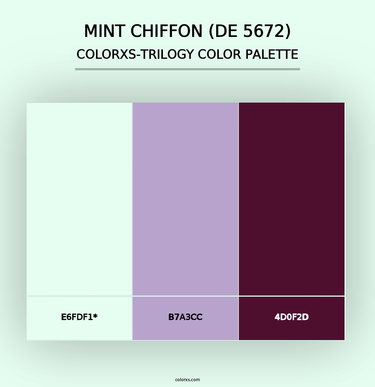 Mint Chiffon (DE 5672) - Colorxs Trilogy Palette